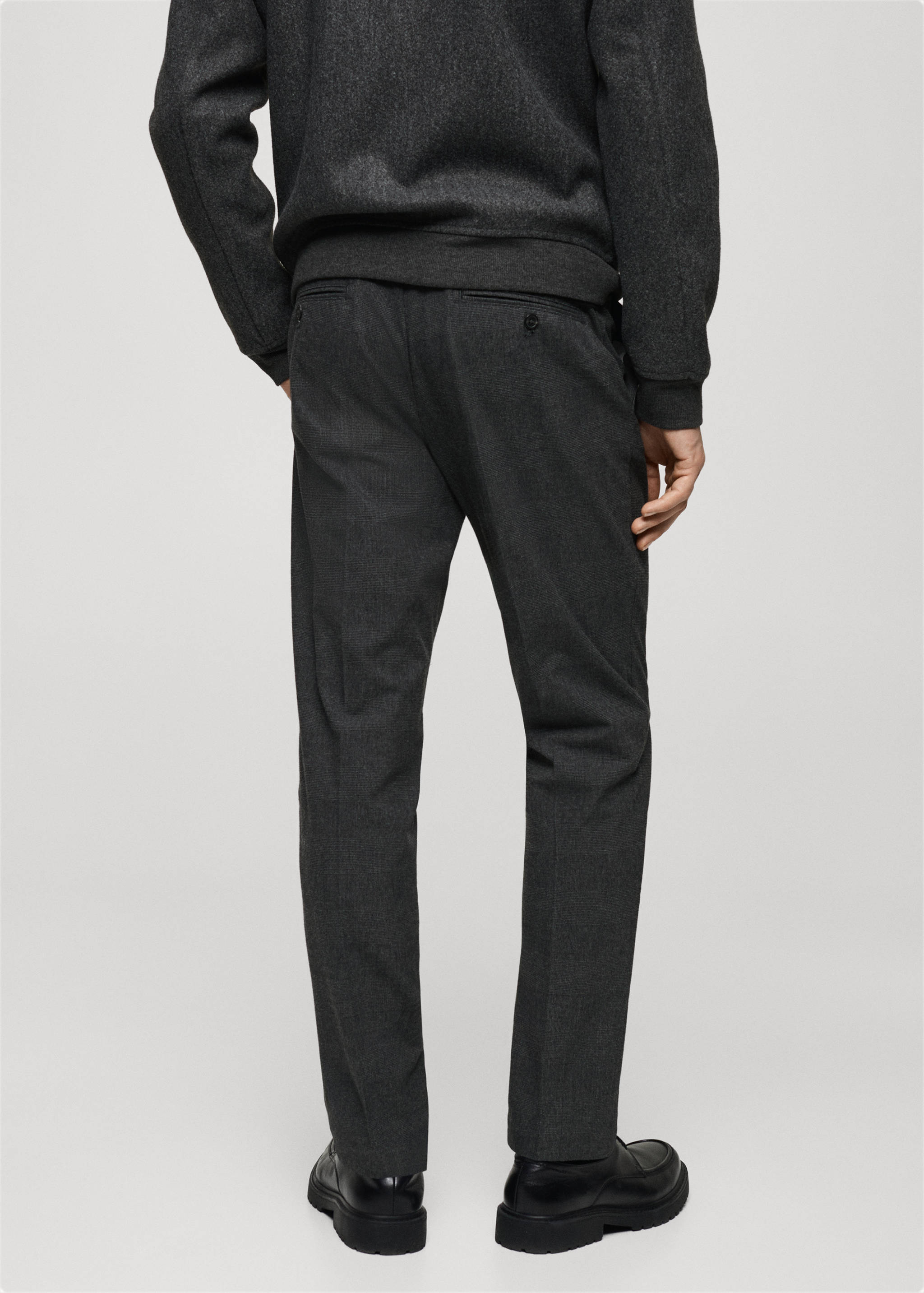 Prince of wales check flannel trousers - Reverse of the article