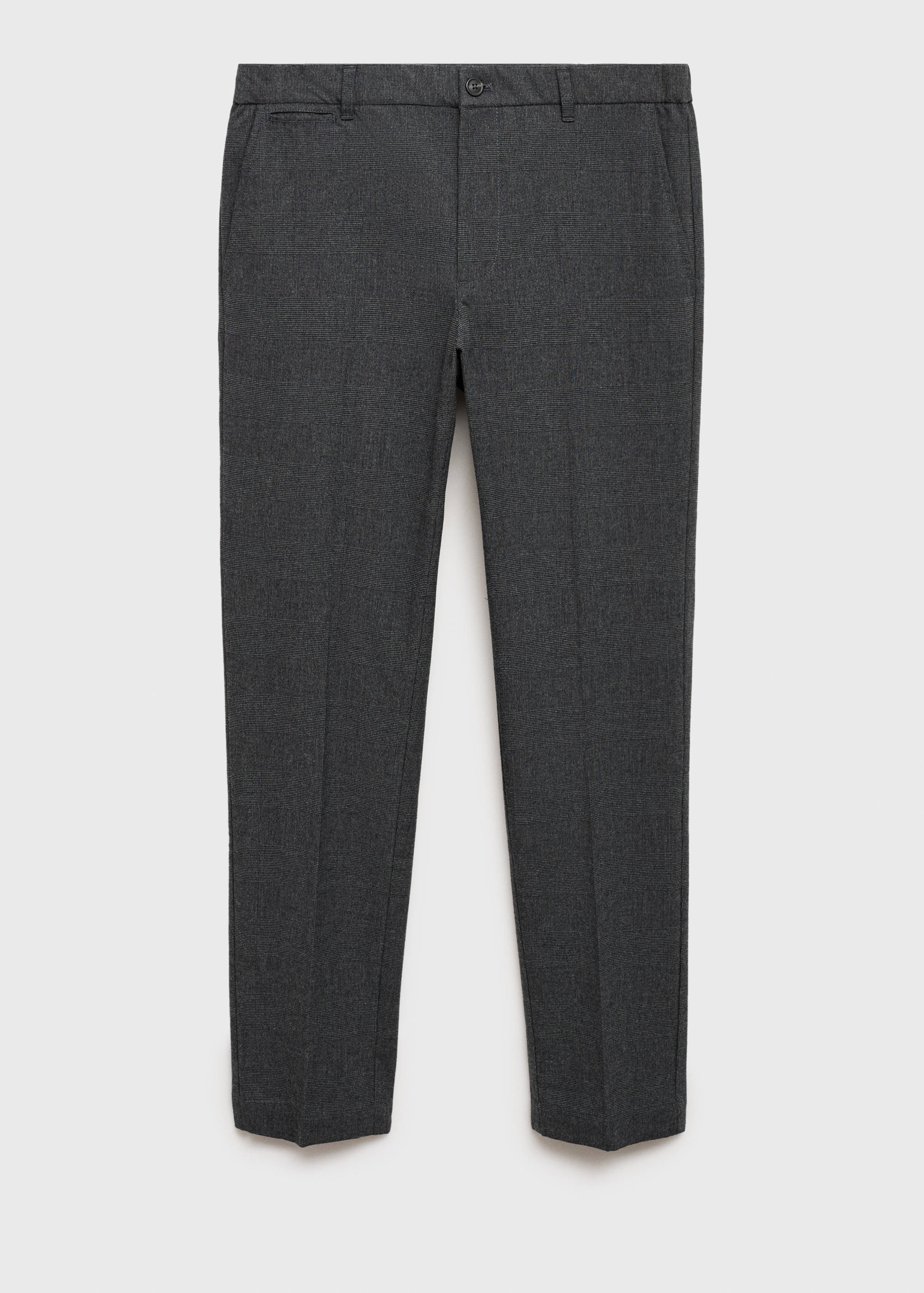 Prince of wales check flannel trousers - Article without model