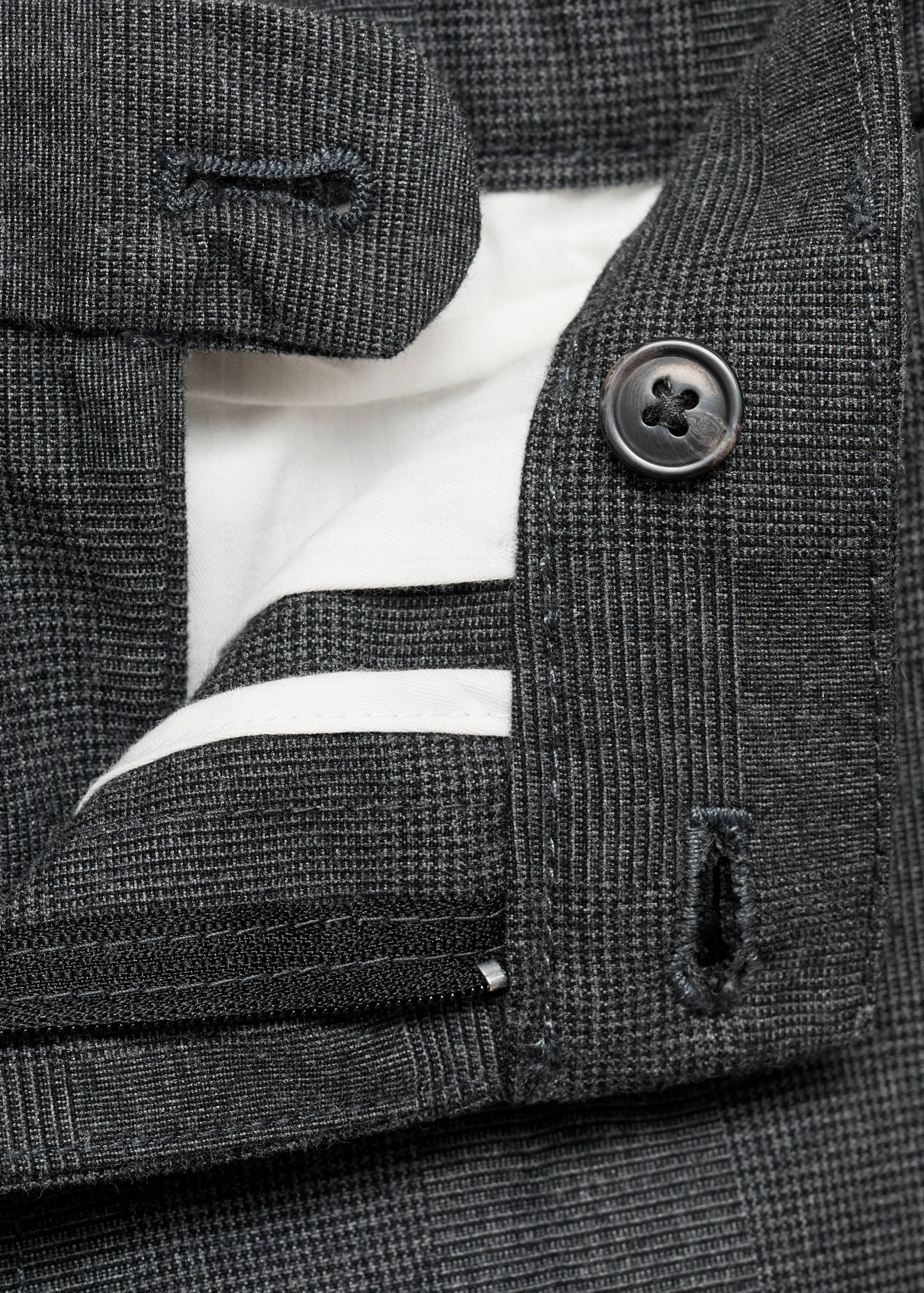 Prince of wales check flannel trousers - Details of the article 8