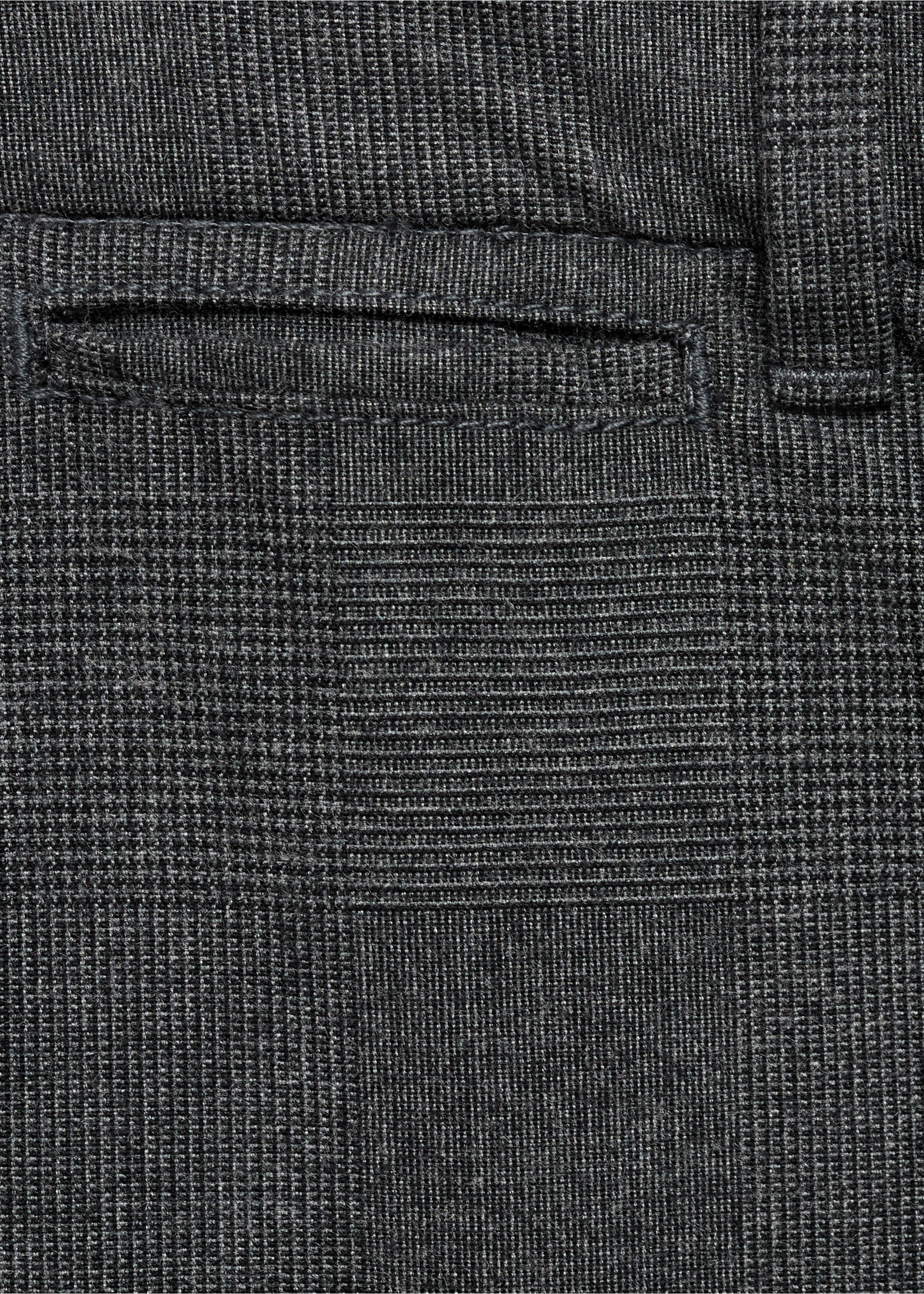 Prince of wales check flannel trousers - Details of the article 0, Grey. Ref: 87030255-00.