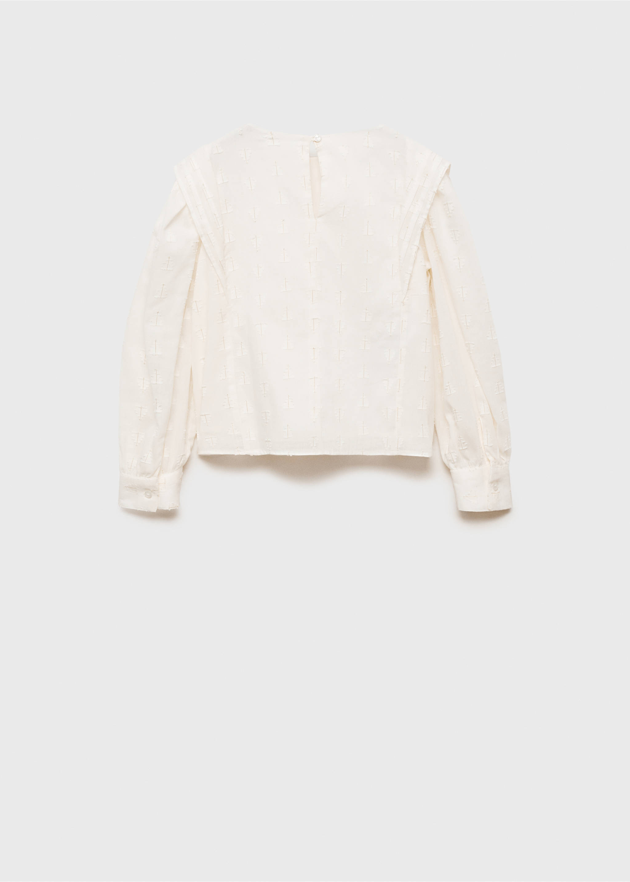 Metallic thread blouse - Reverse of the article, Off White. Ref: 87030256-00.