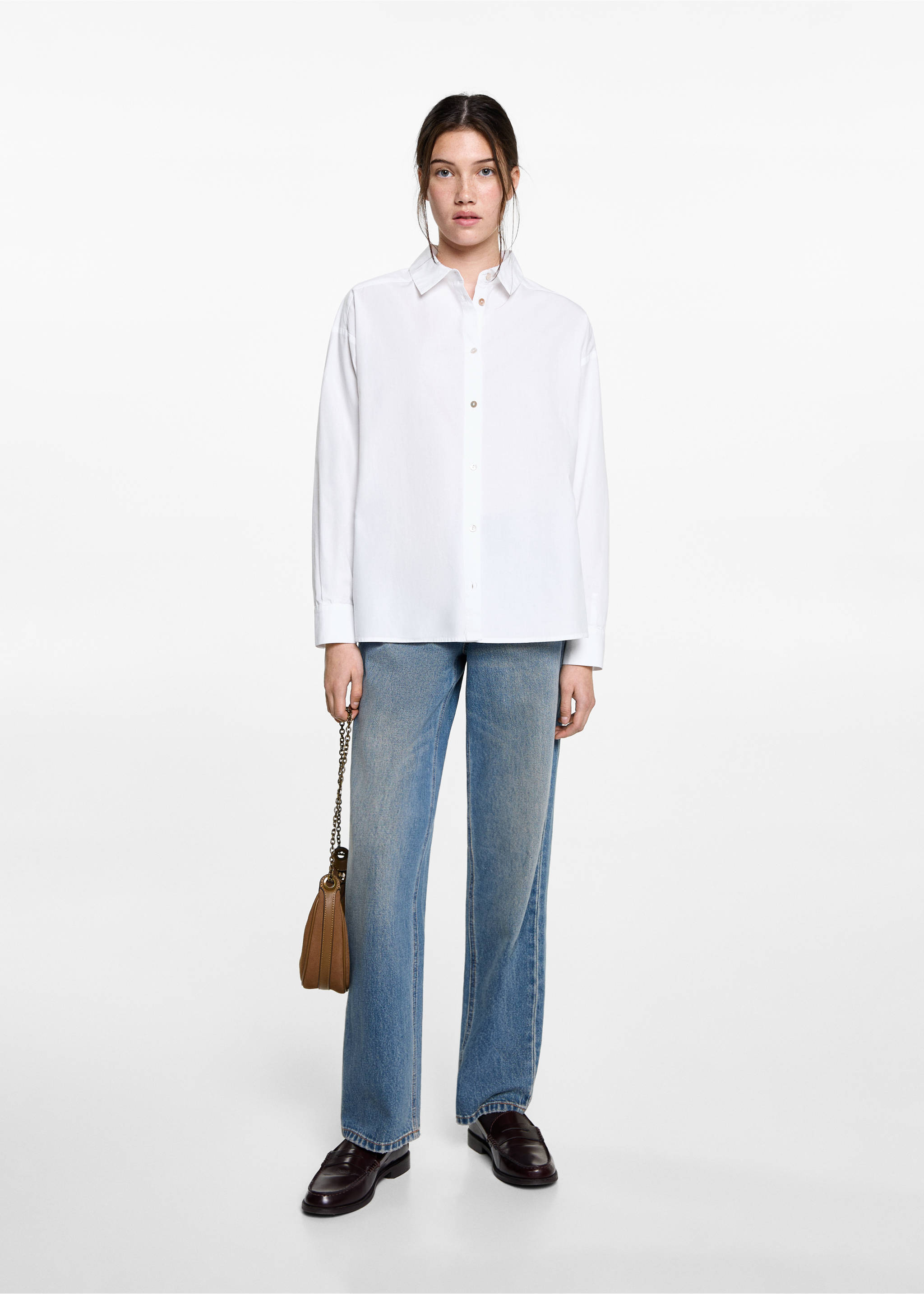 Oversize cotton shirt - General plane, Off White. Ref: 87030261-00.