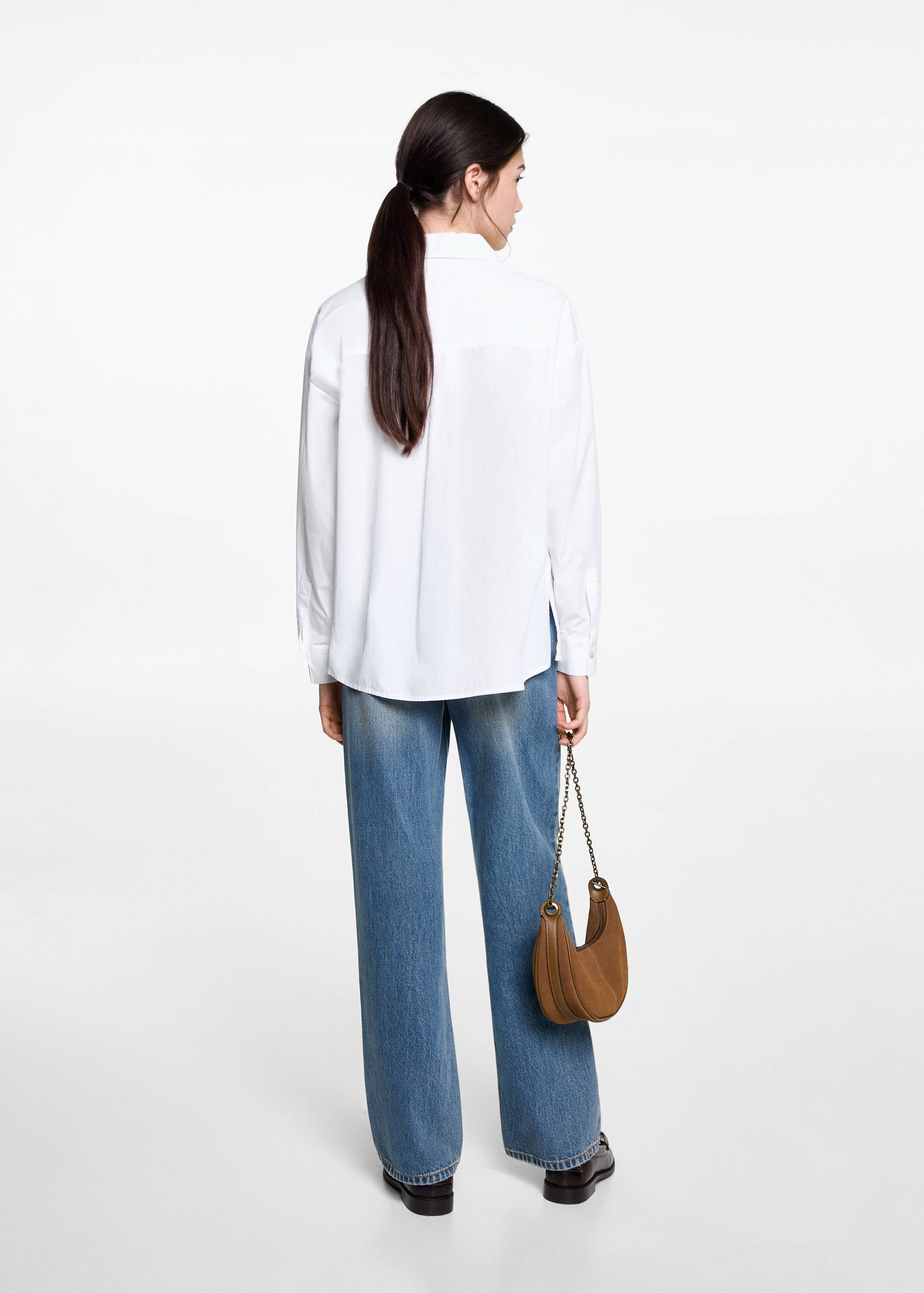 Oversize cotton shirt - Reverse of the article