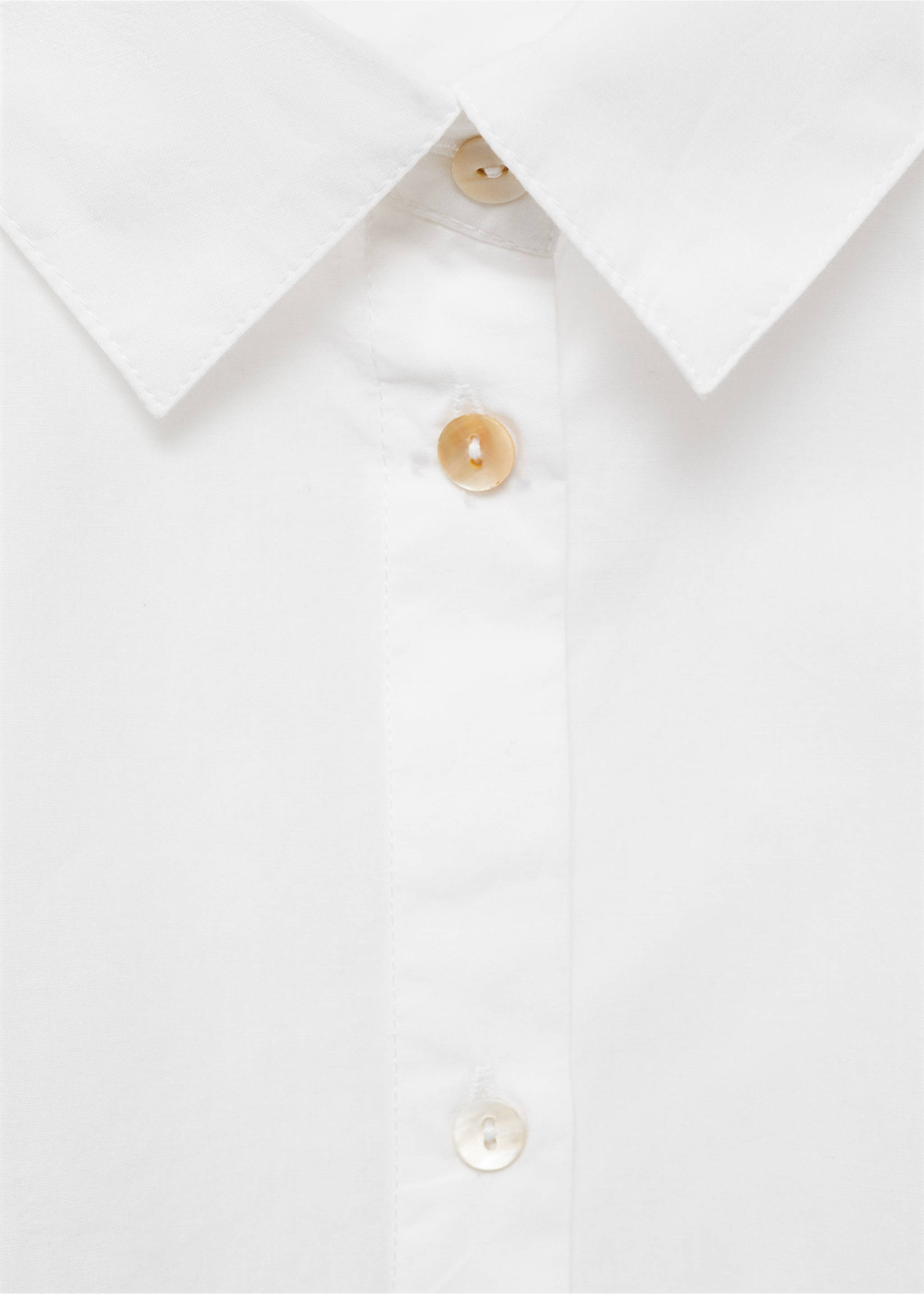 Oversize cotton shirt - Details of the article 8, Off White. Ref: 87030261-00.