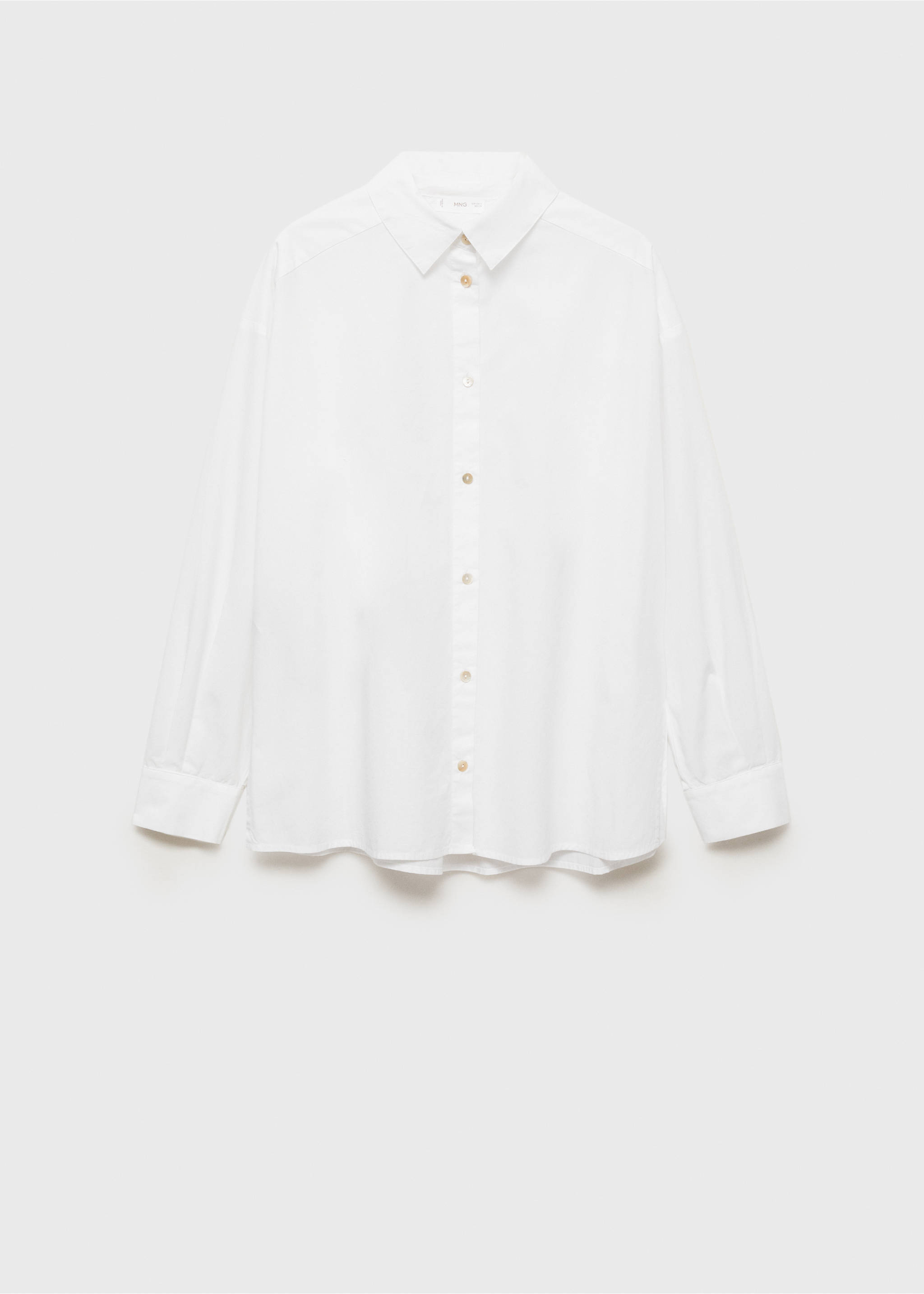 Chemise coton oversize - Article sans modèle, Blanc cassé. Ref: 87030261-00.