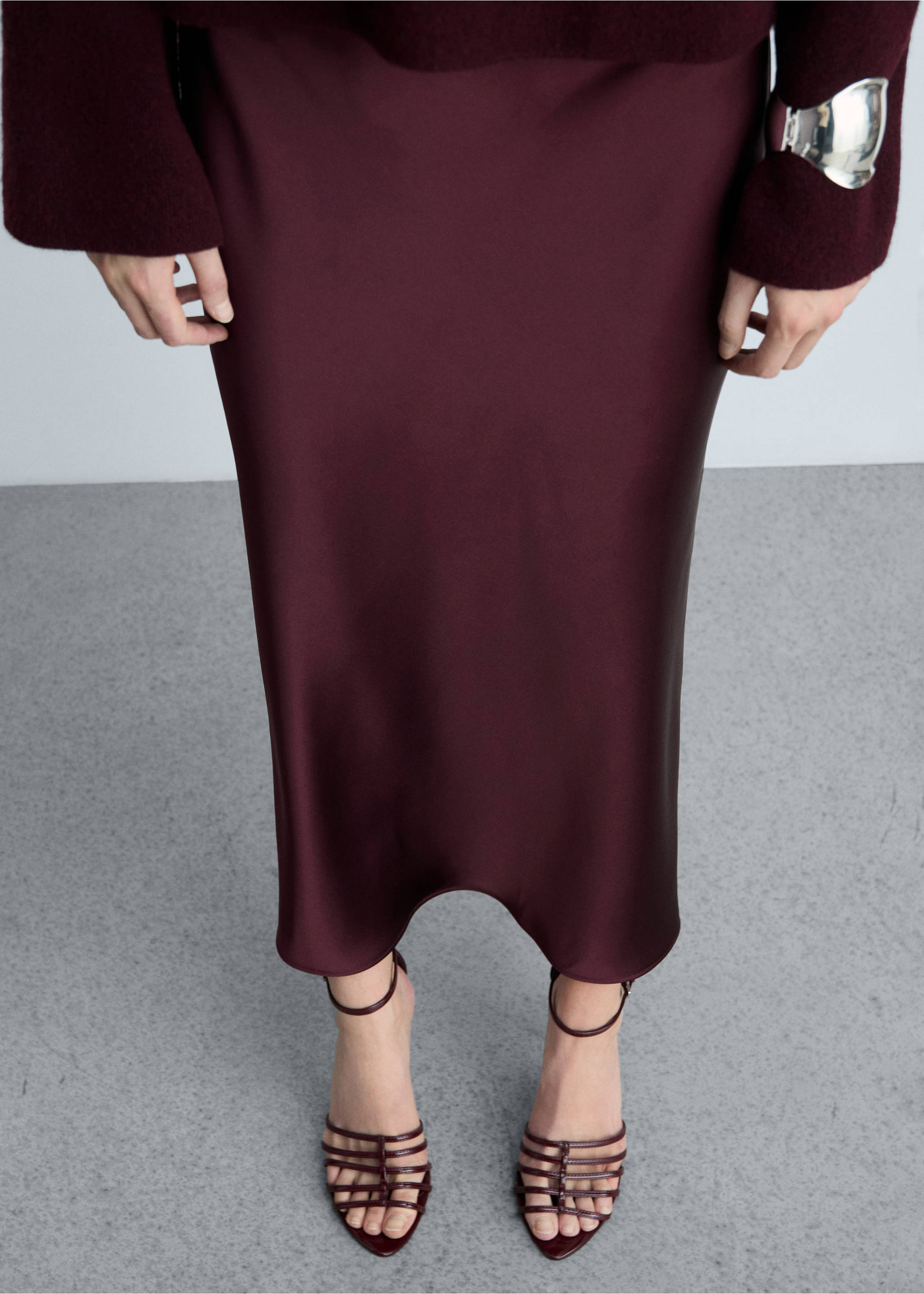 Sandales à lanières et talon - Détail de l'article 9, Bordeaux. Ref: 87030268-00.