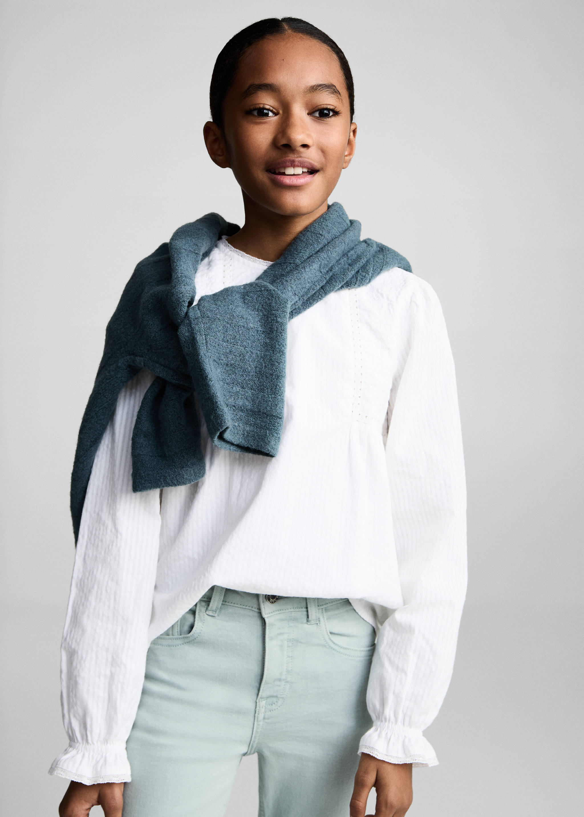 Frayed low-rise skinny jeans - Medium plane