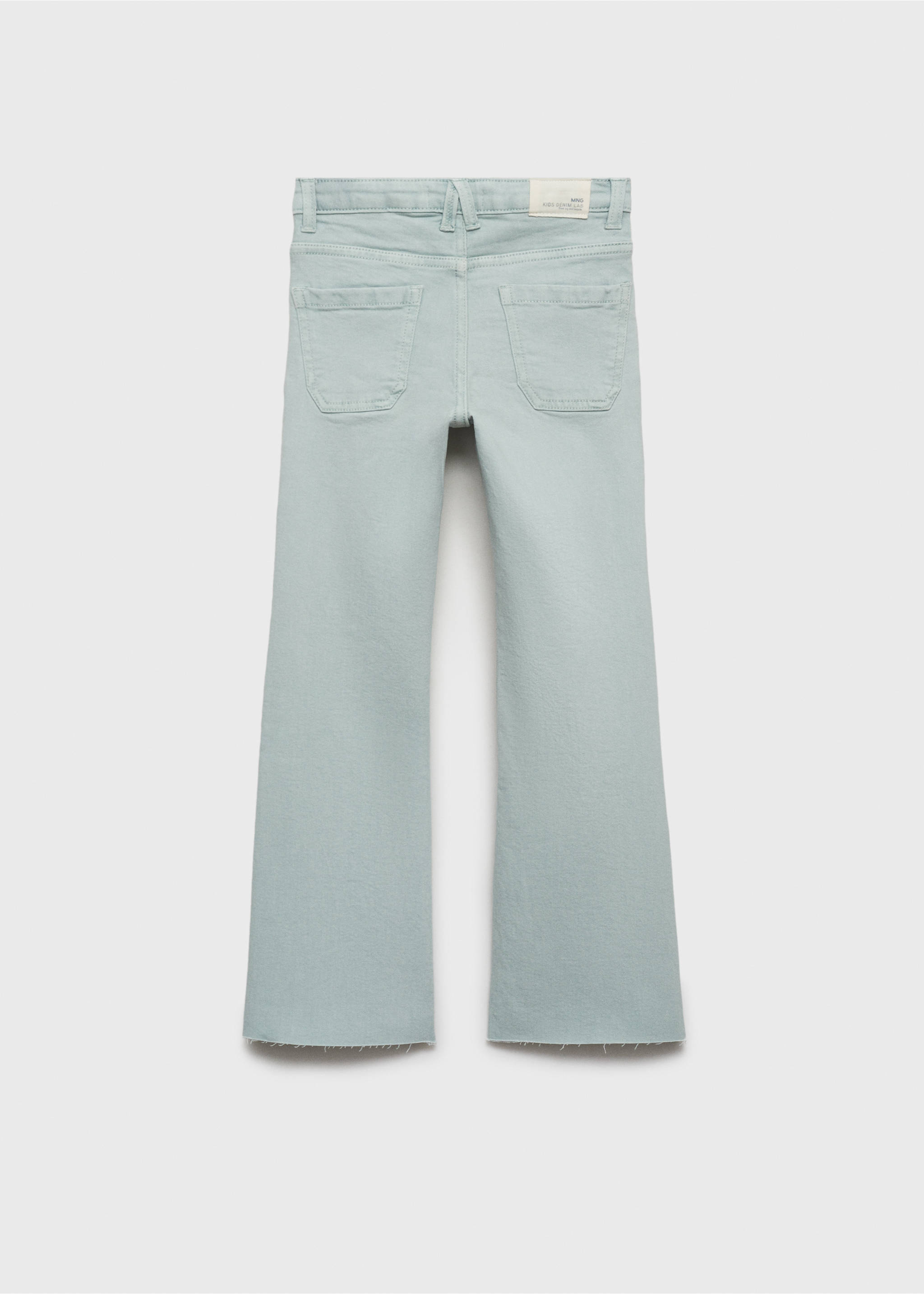 Frayed low-rise skinny jeans - Reverse of the article, Turquoise. Ref: 87030425-00.