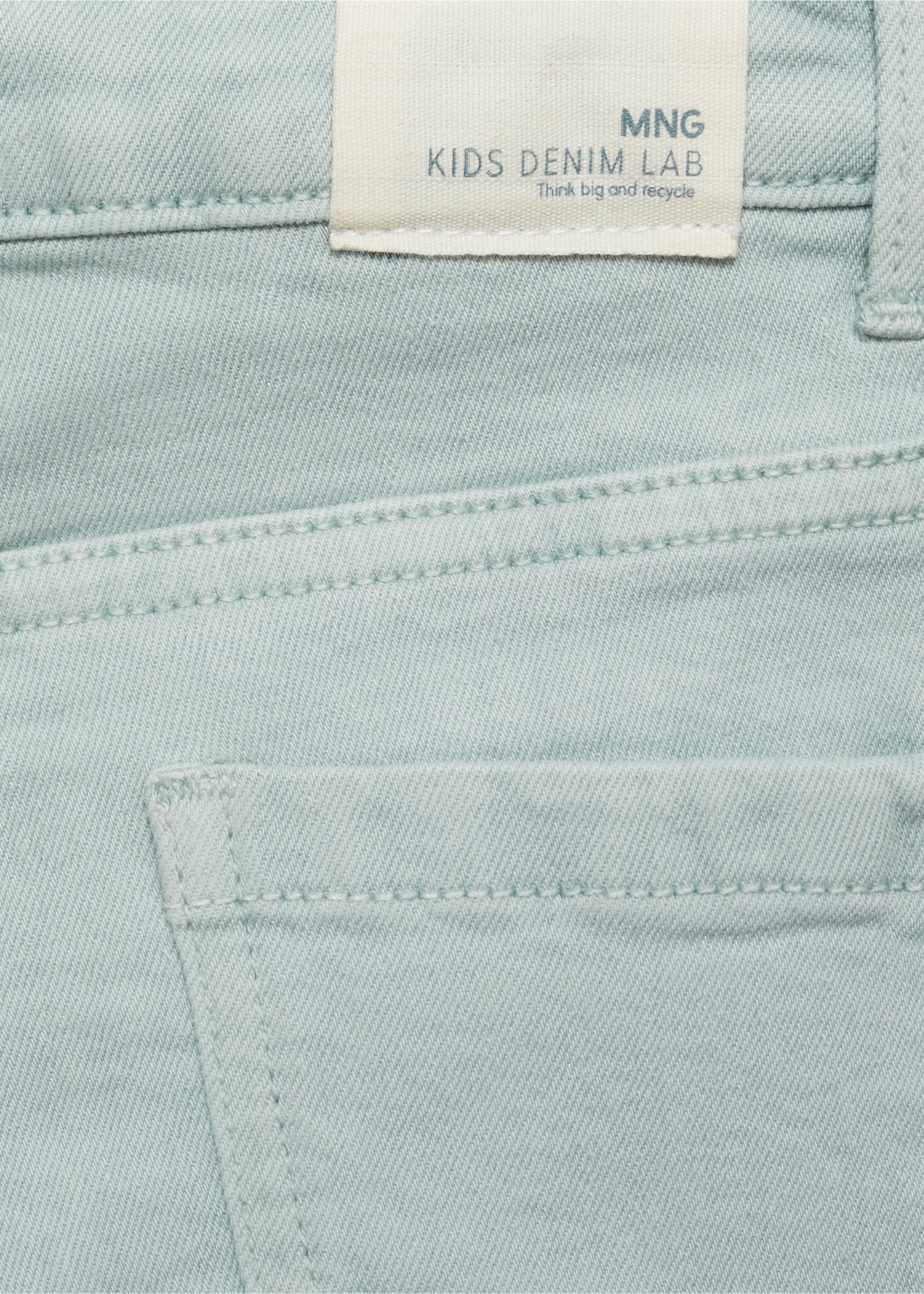 Frayed low-rise skinny jeans - Details of the article 0, Turquoise. Ref: 87030425-00.