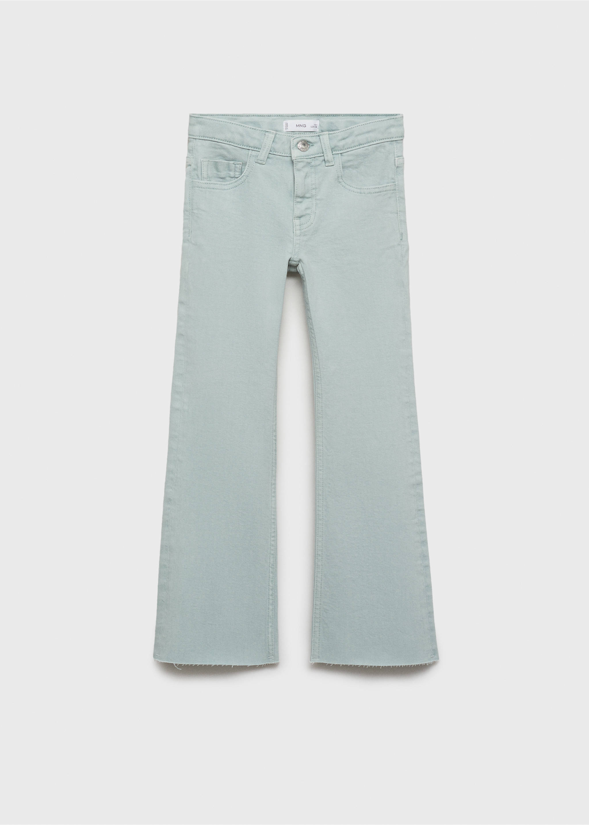 Frayed low-rise skinny jeans - Article without model, Turquoise. Ref: 87030425-00.