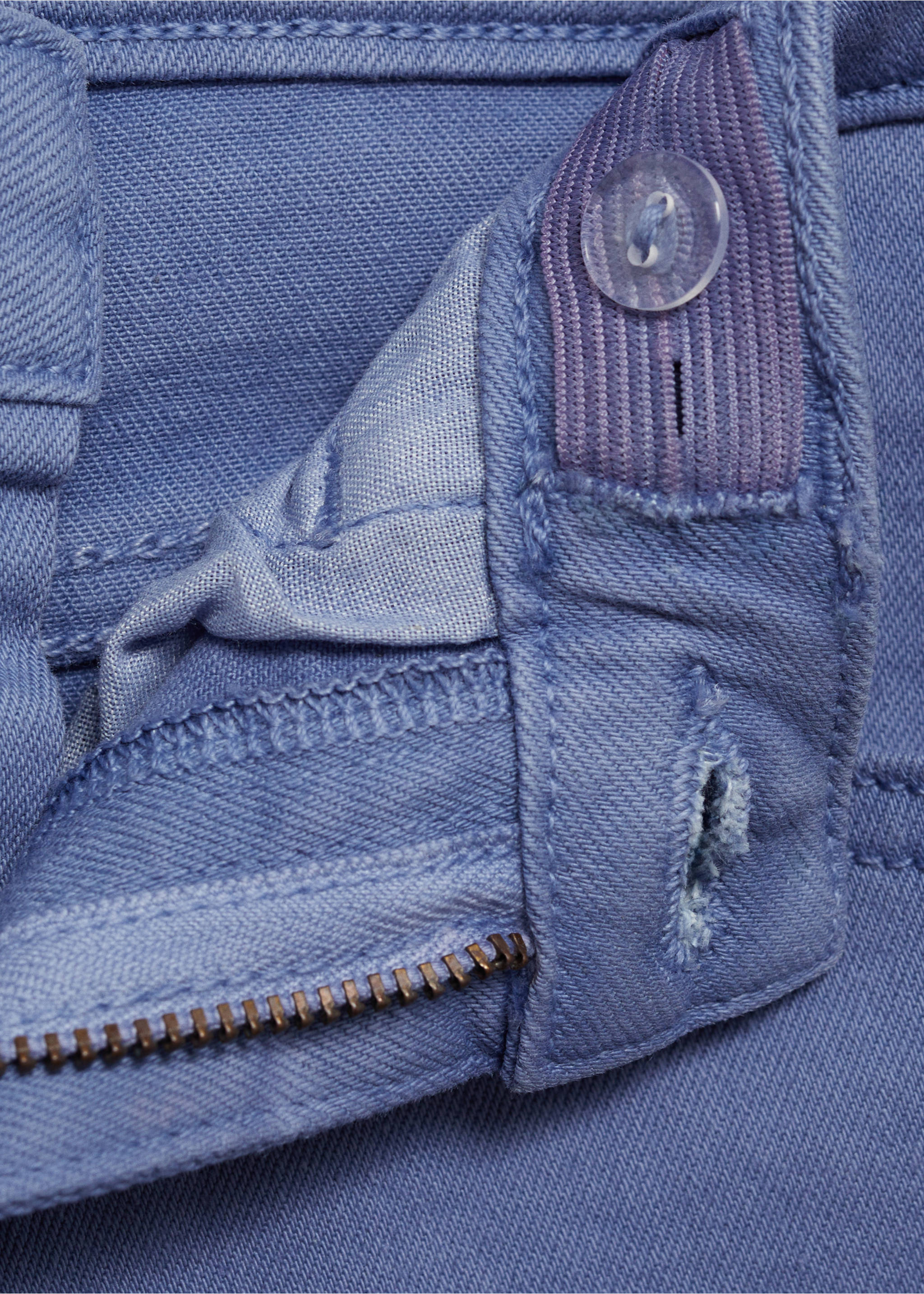 Frayed low-rise skinny jeans - Details of the article 8, Ink Blue. Ref: 87030425-00.