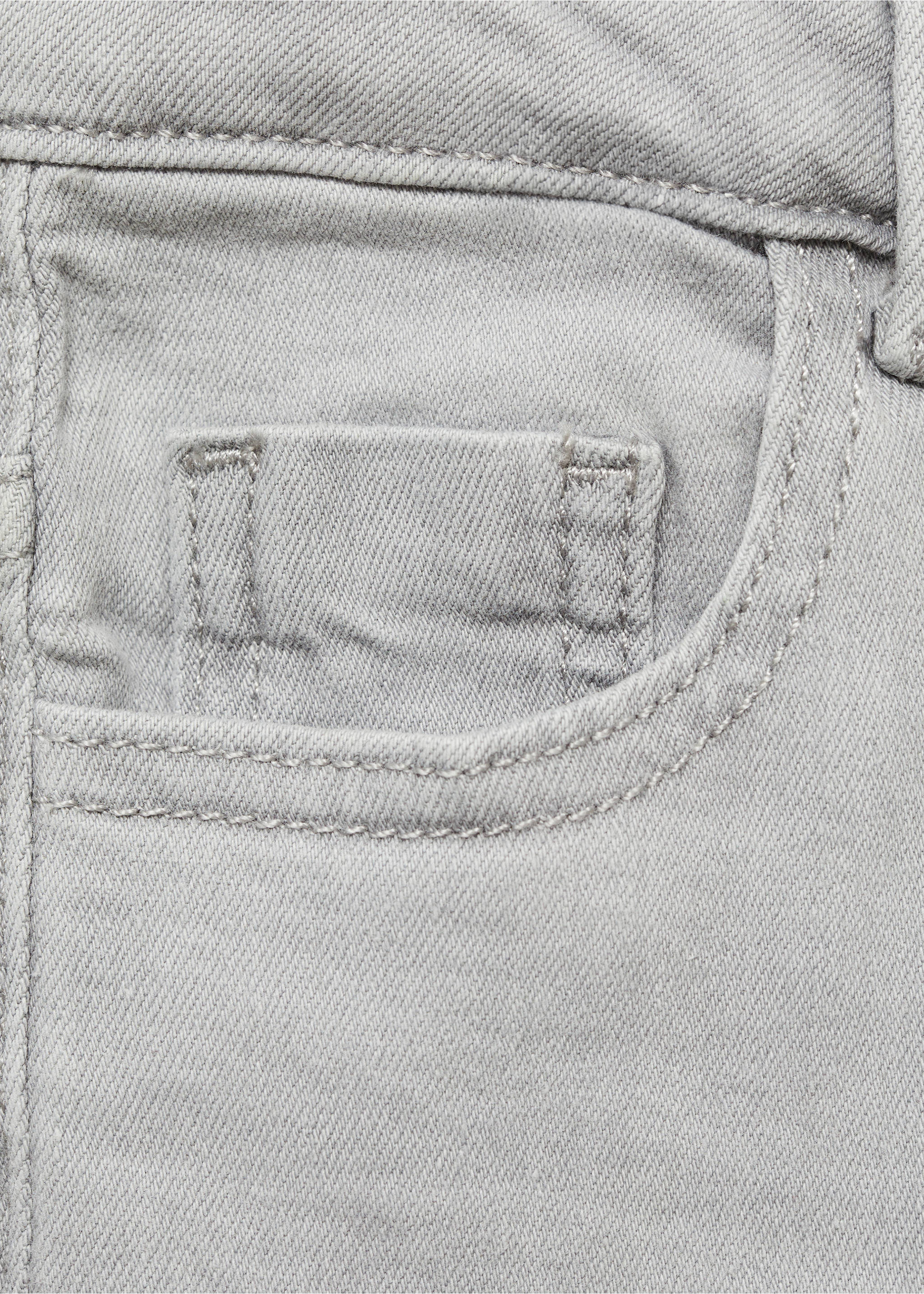 Frayed low-rise skinny jeans - Details of the article 0, Denim Grey. Ref: 87030425-00.
