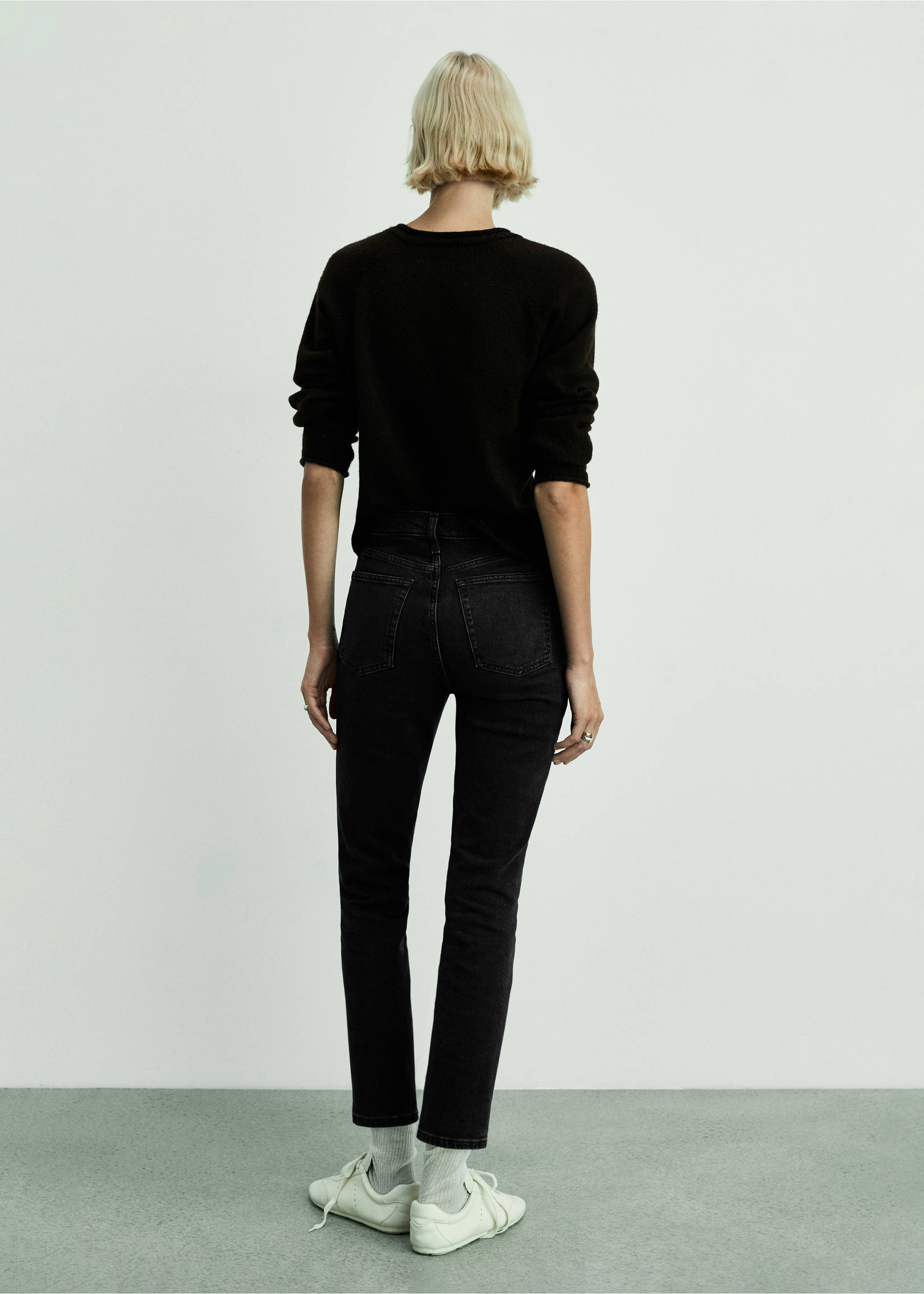 Calças de ganga Claudia slim fit e cropped - Verso do artigo, Black denim. Ref: 87030426-00.