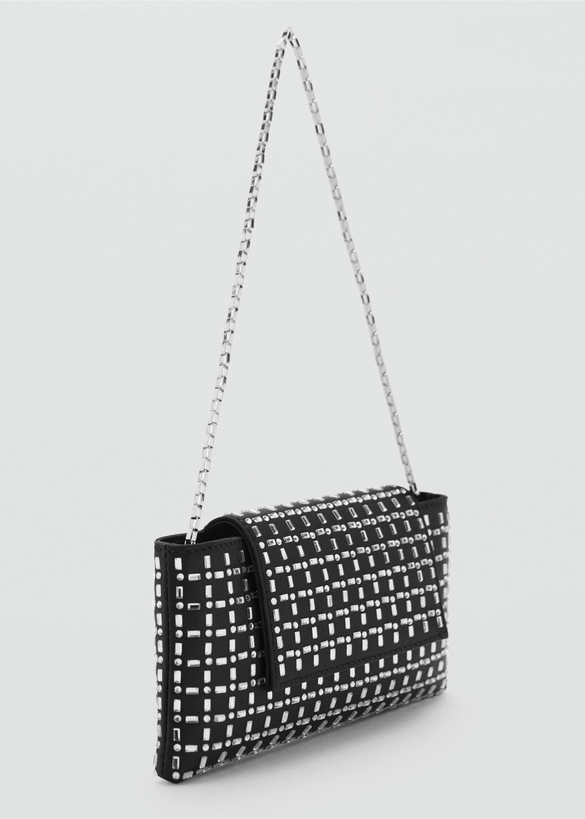 Crystal shoulder bag - Medium plane, Black. Ref: 87030429-00.