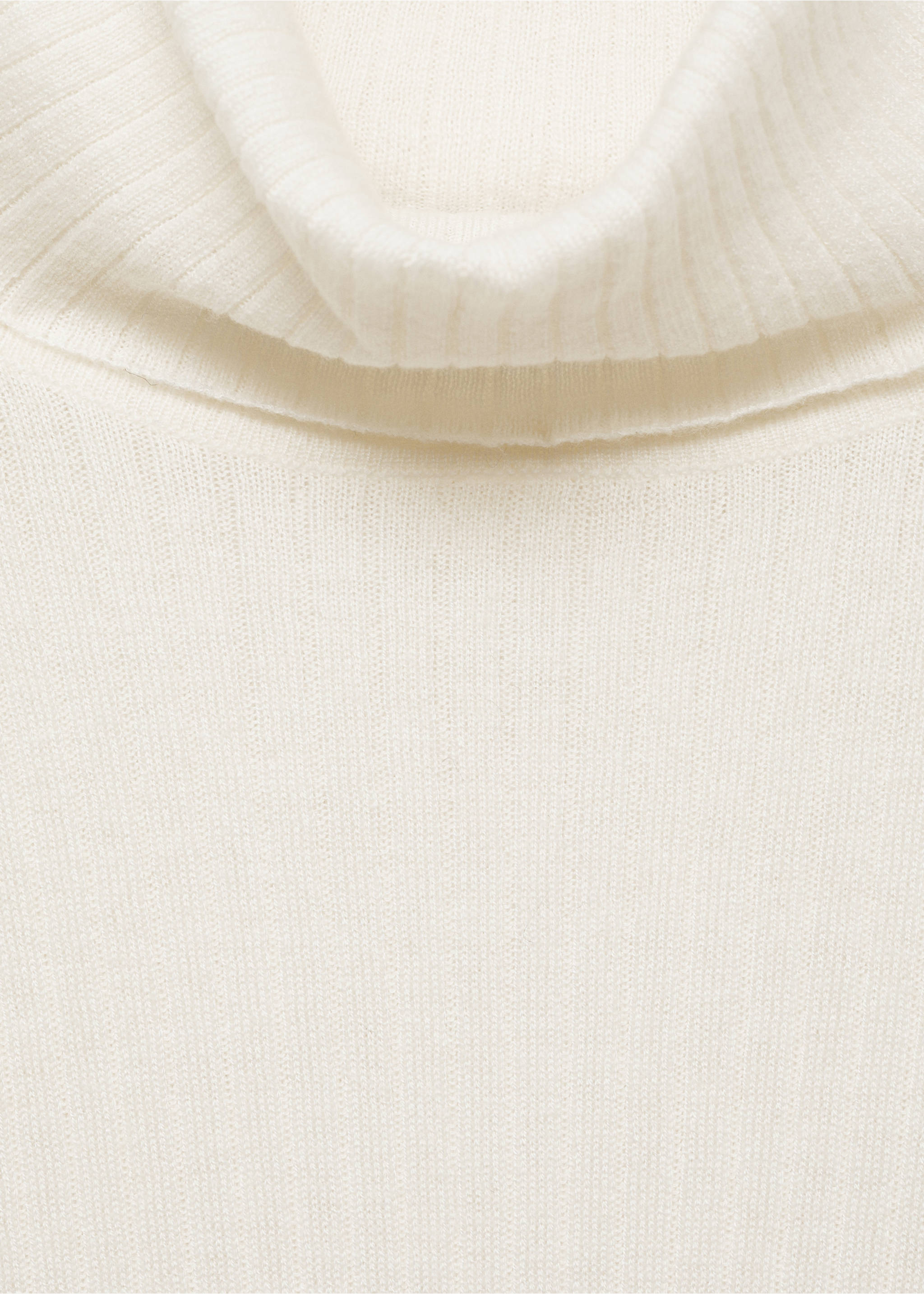 Rollkragenpullover aus Wollgemisch - Detail des Artikels 8, Ecru. Ref: 87030441-00.