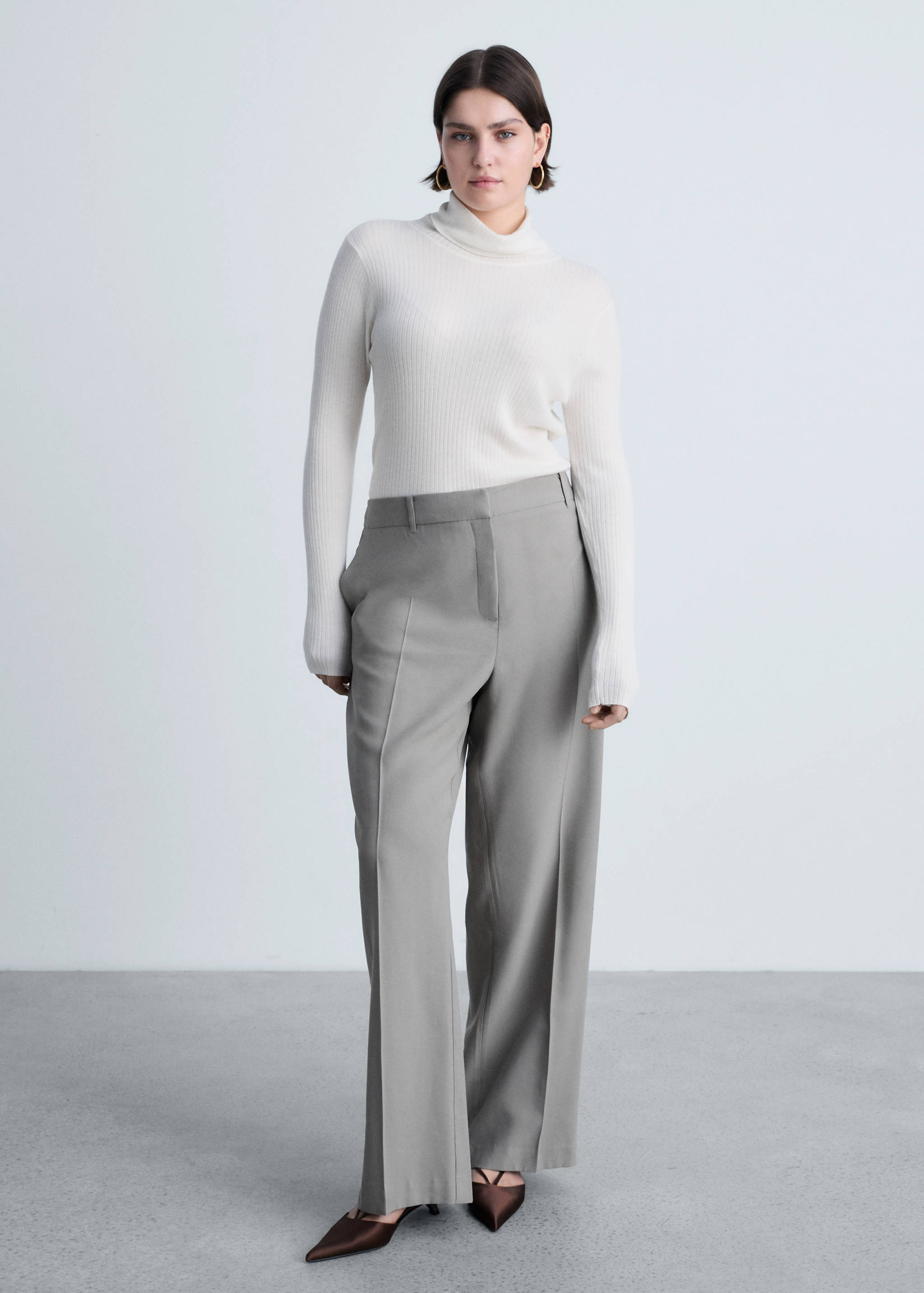 Pull-over laine mélangée col roulé - Détail de l'article 3