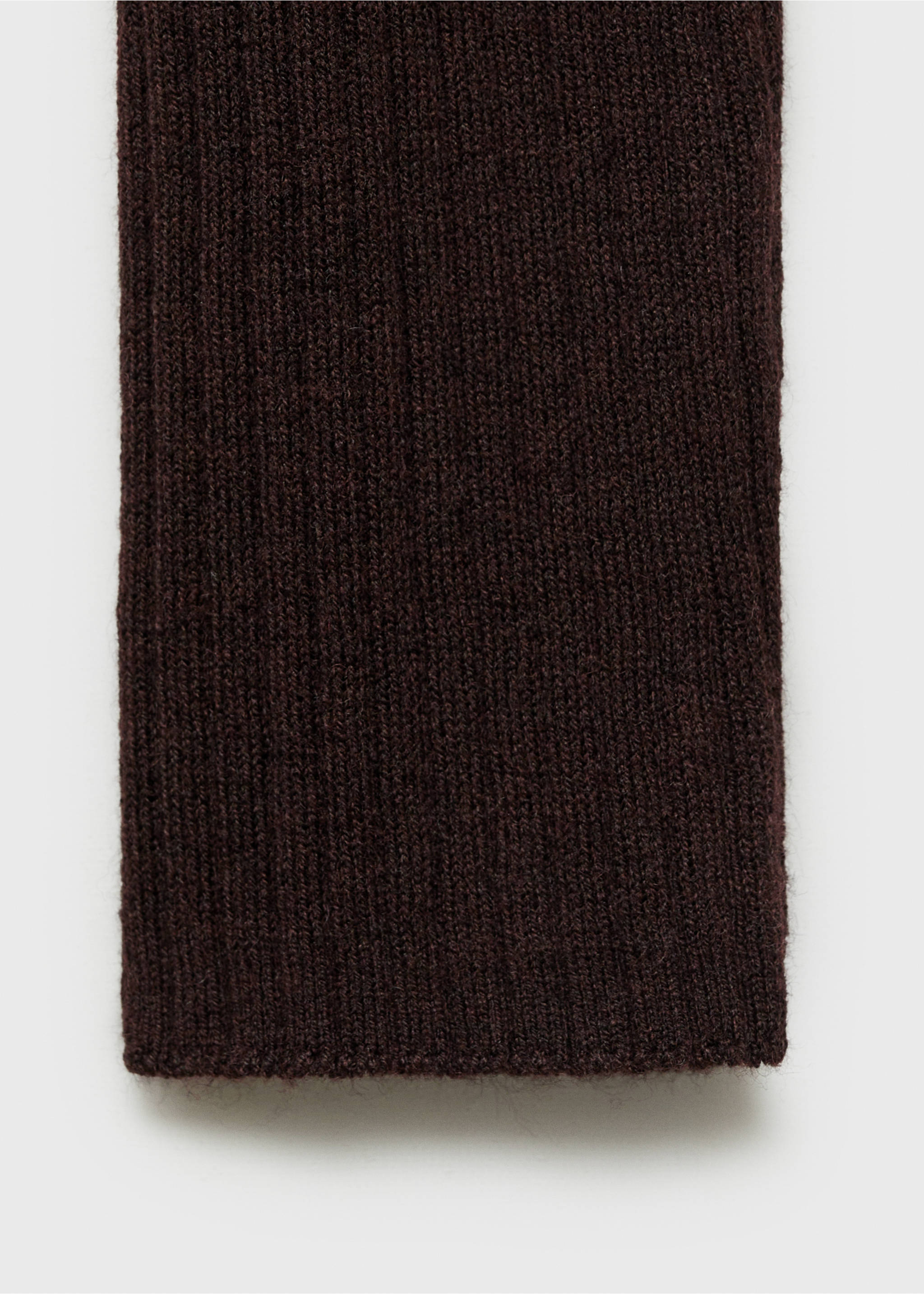 Wool blend turtleneck sweater - Details of the article 8, Chocolate. Ref: 87030441-00.