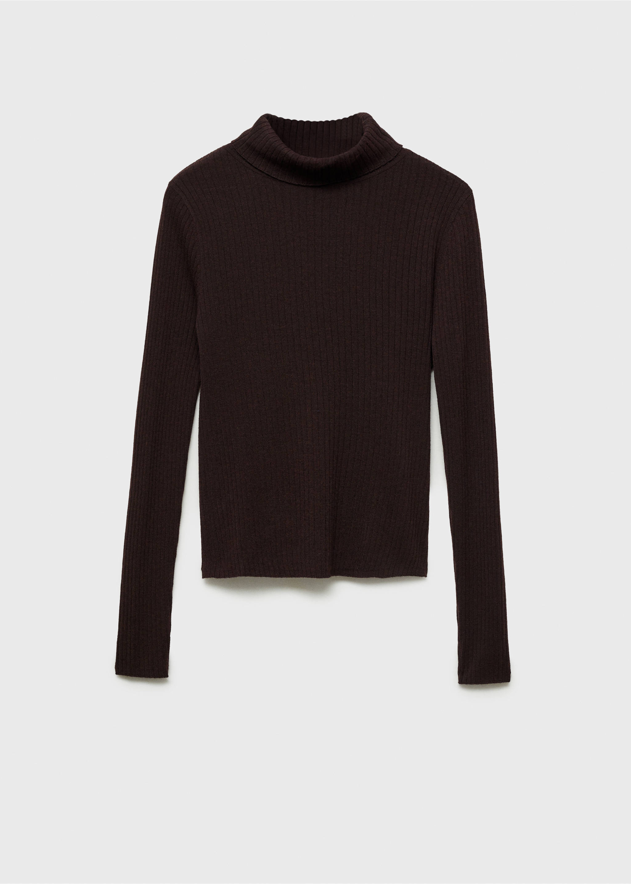 Wool blend turtleneck sweater - Article without model, Chocolate. Ref: 87030441-00.