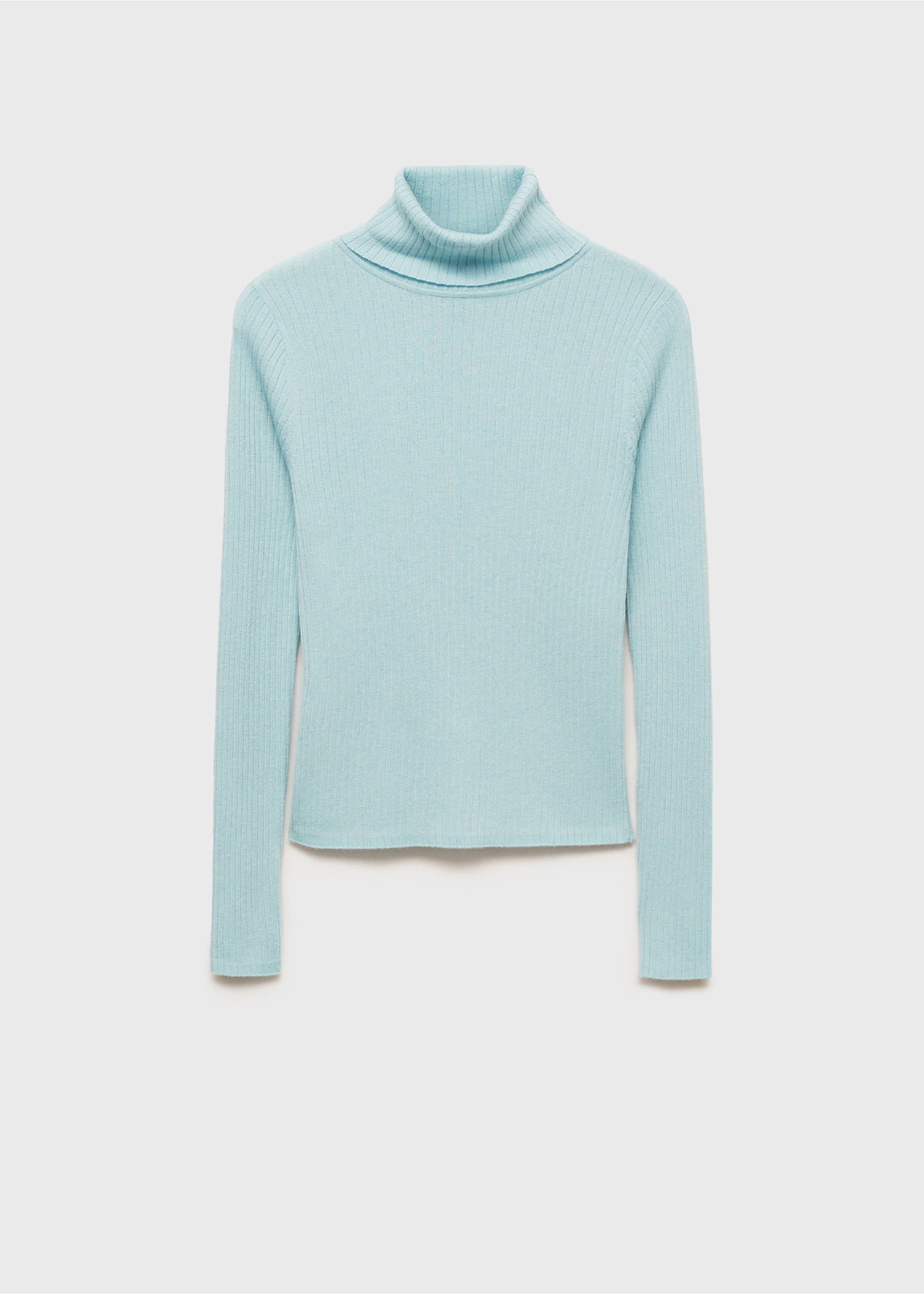 Pull-over laine mélangée col roulé - Article sans modèle, Vert d´eau. Ref: 87030441-00.