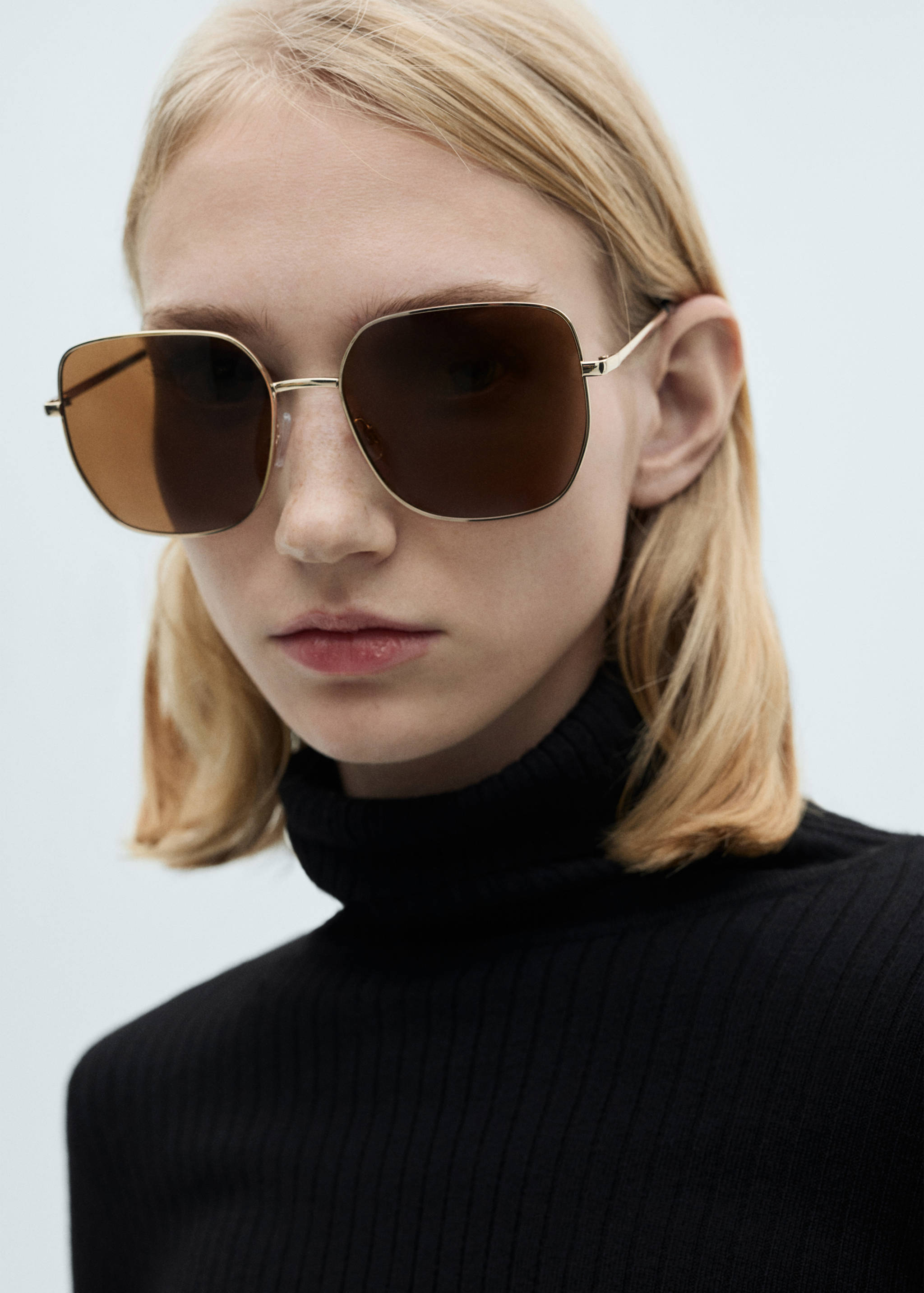 Pull-over laine mélangée col roulé - Détail de l'article 1