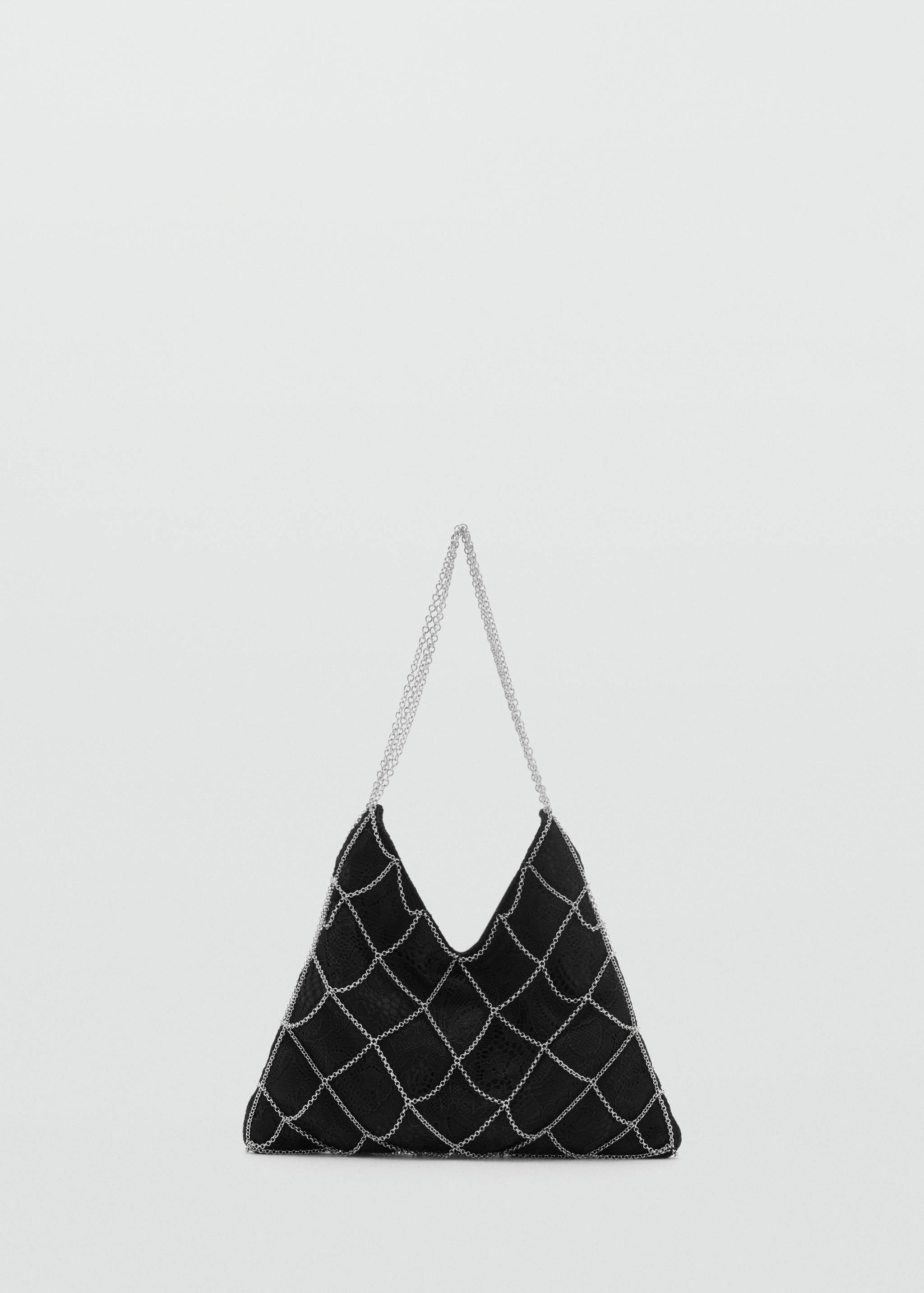Guipure-Tasche mit Netz-Design und Kette - Artikel ohne Model