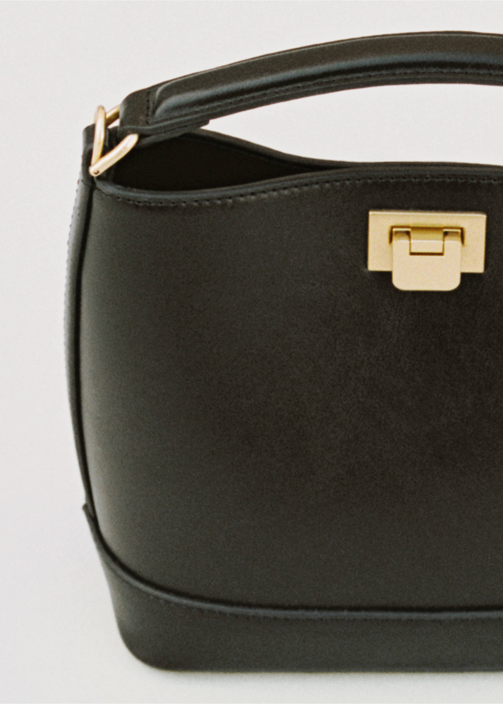 Minishopper met metalen detail - Detail van het artikel 7, Zwart. Ref: 87030451-00.