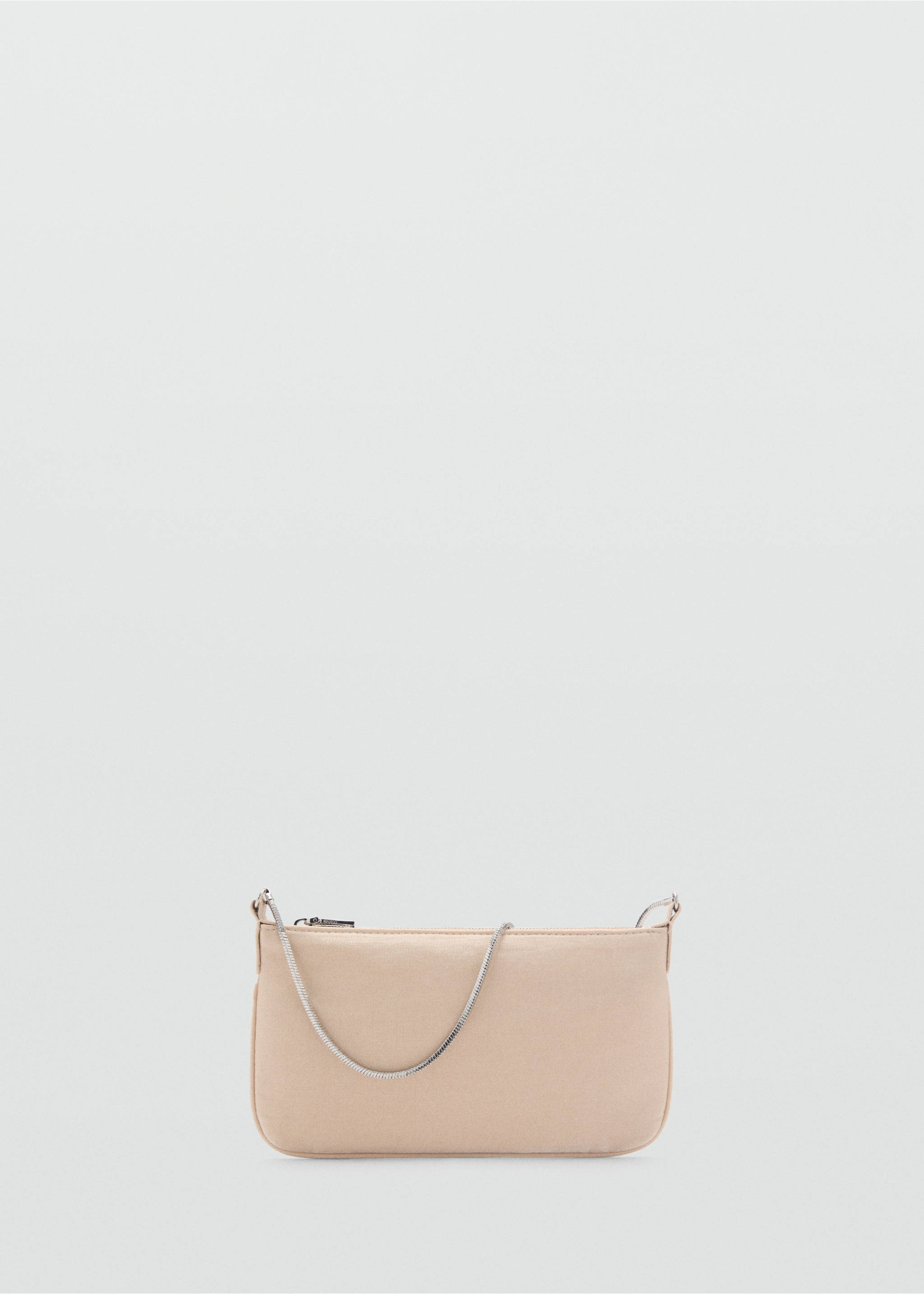 Tasche mit Glitzer-Finish und Kette - Artikel ohne Model, Beige. Ref: 87030452-00.