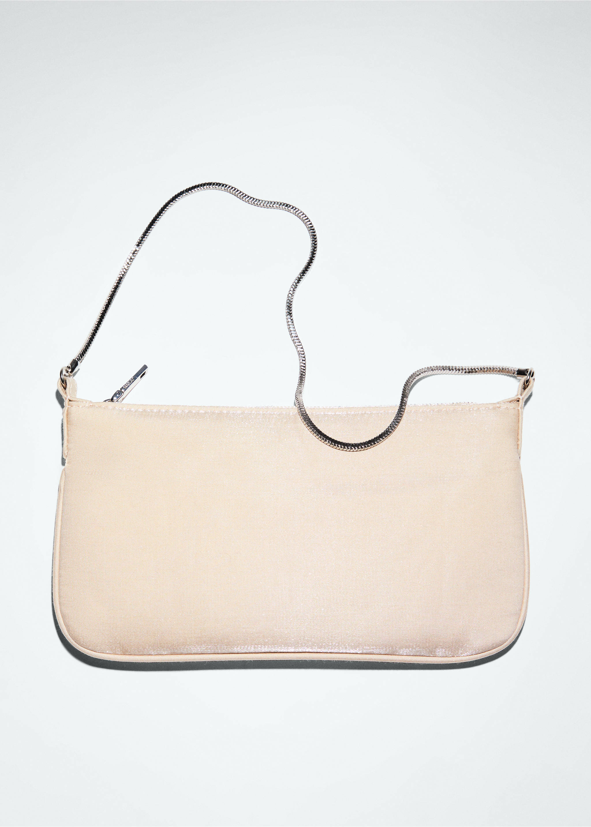 Tasche mit Glitzer-Finish und Kette - Detail des Artikels 5, Beige. Ref: 87030452-00.