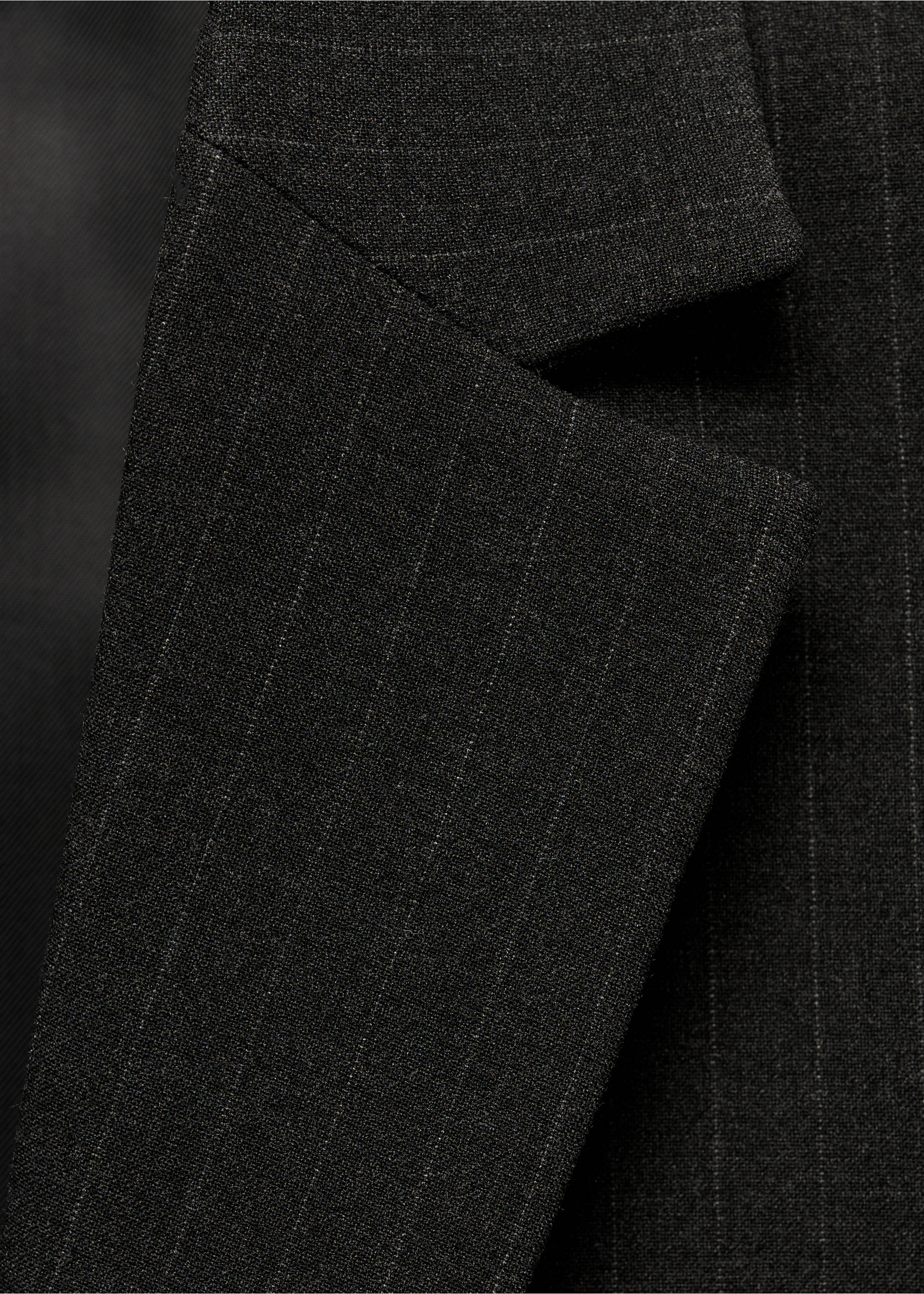 Pinstripe suit blazer - Details of the article 0, Dark Heather Grey. Ref: 87030453-00.