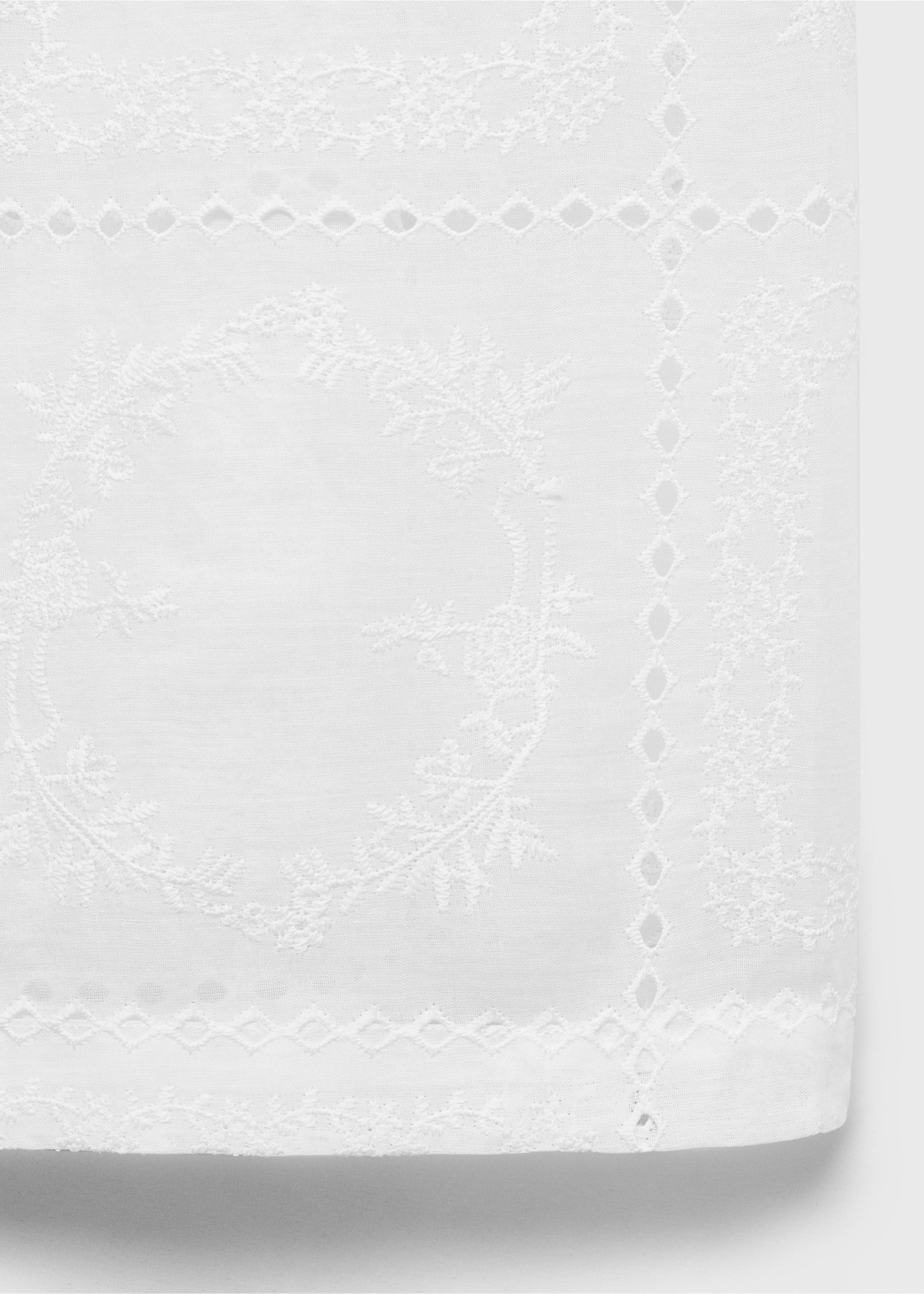 100% hímzett ramie nadrág - A termék adatai 0, Fehér. Ref: 87030459-00.