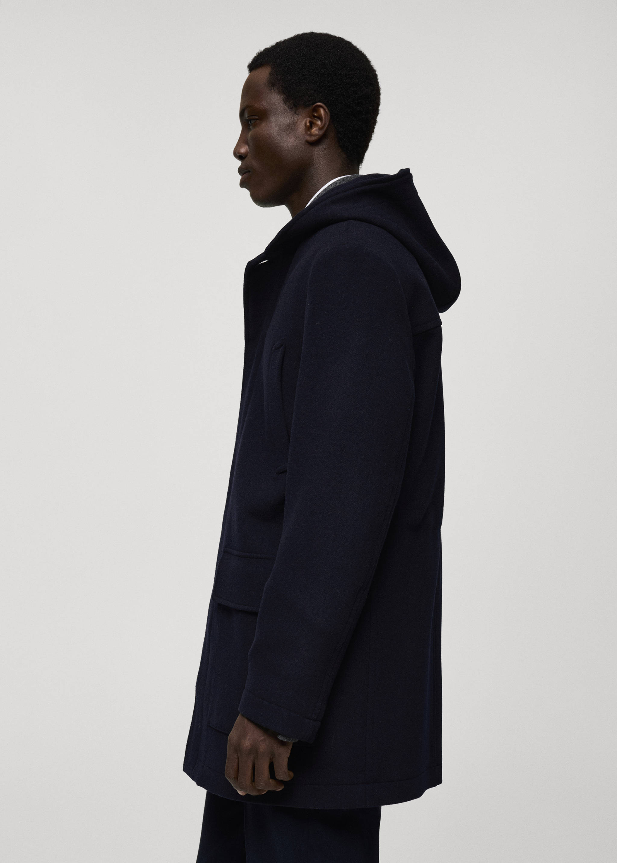 Hooded wool coat - Details of the article 2
