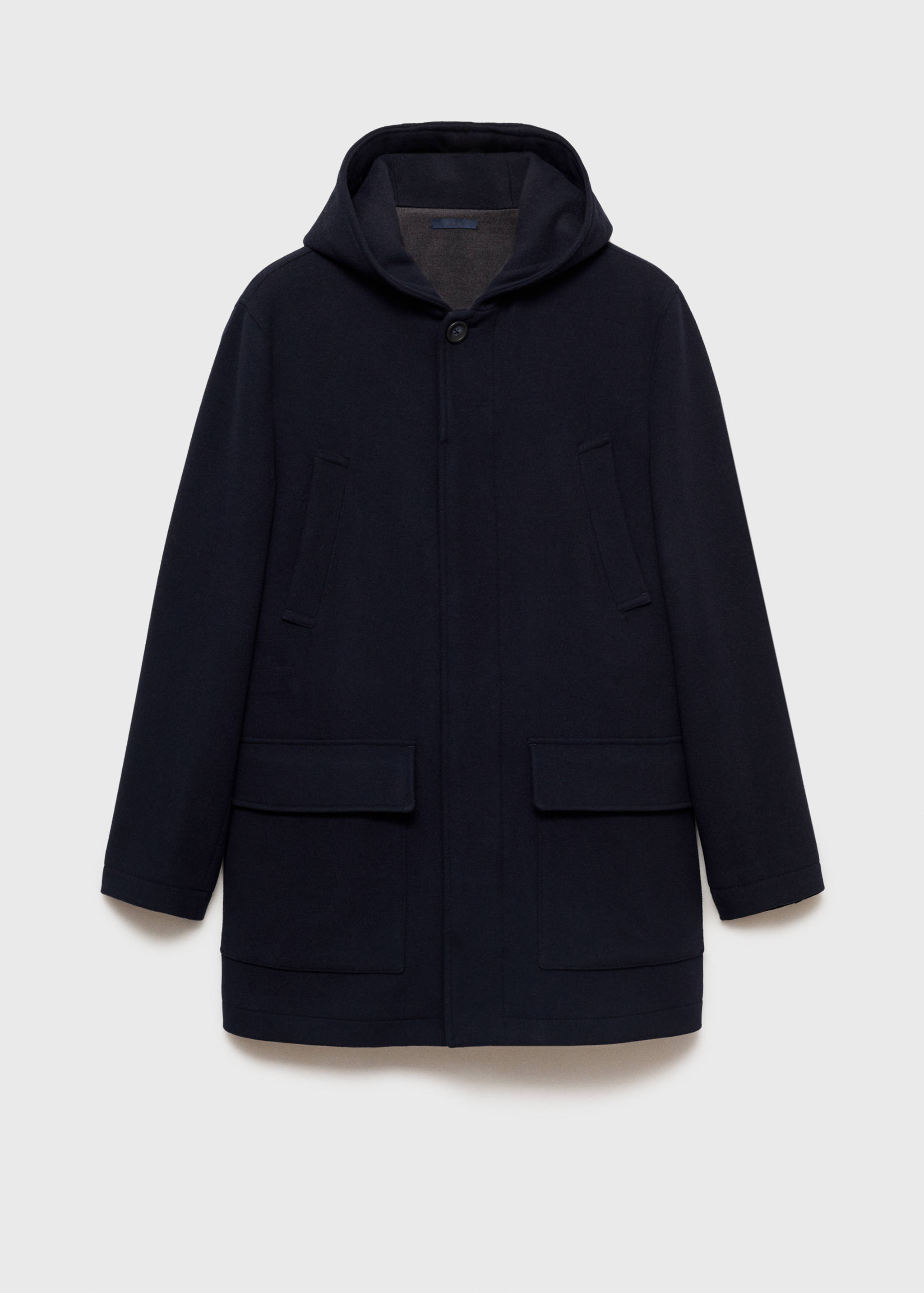 Hooded wool coat - Article without model