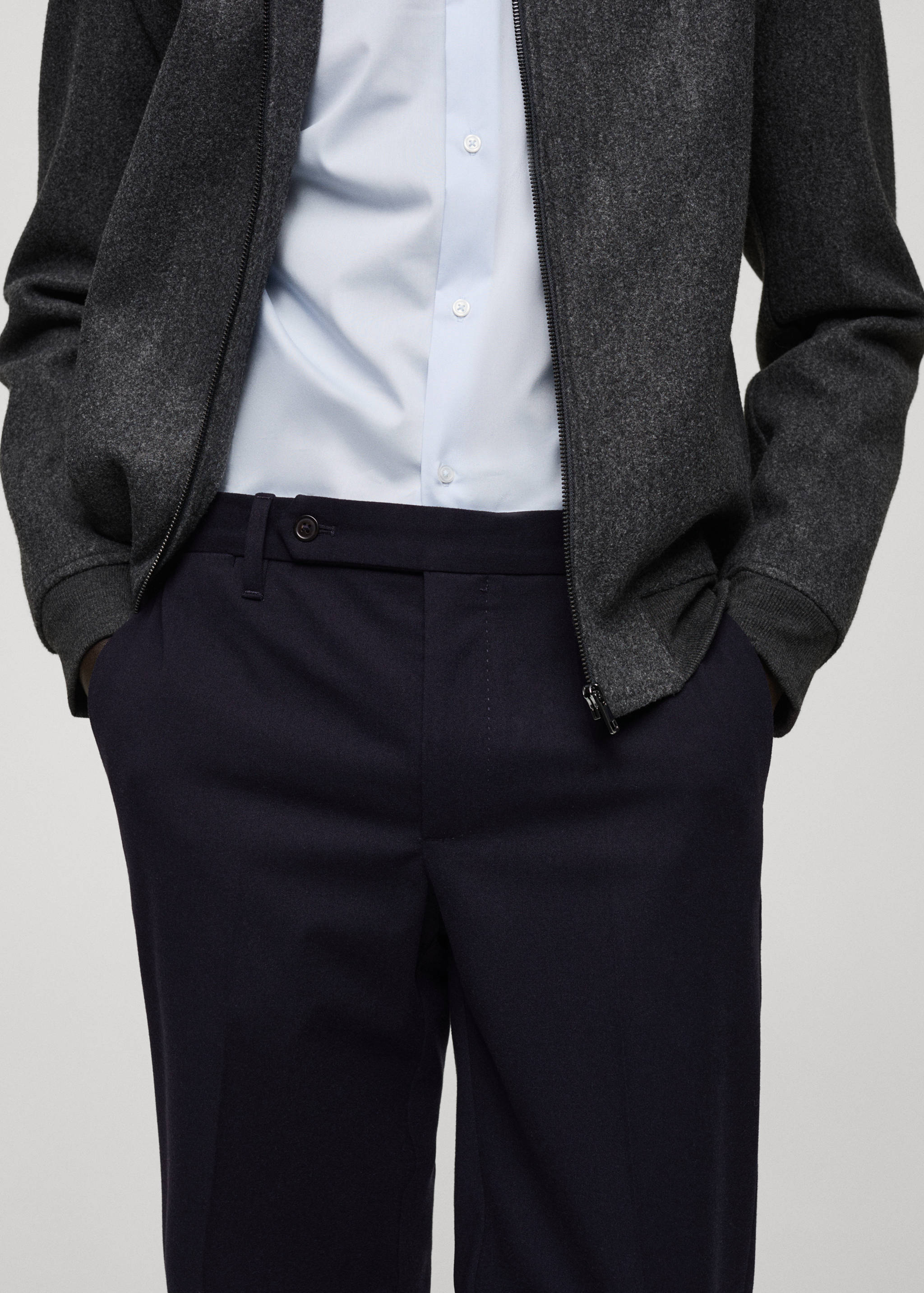 Bundfaltenhose aus Wollflanell - Detail des Artikels 1