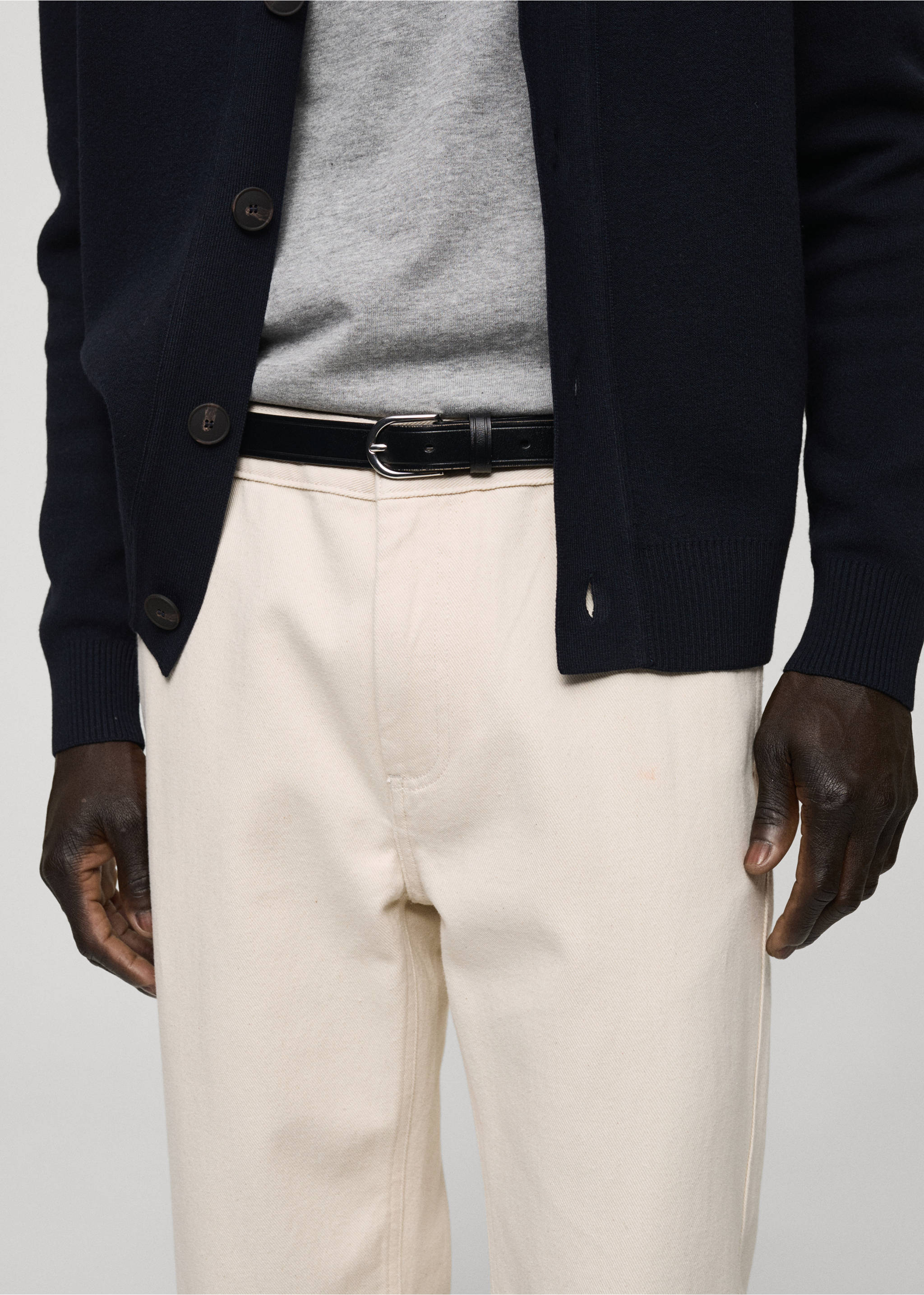 Jeans algodón regular fit - Detalle del artículo 1, Blanco roto. Ref: 87030578-00.