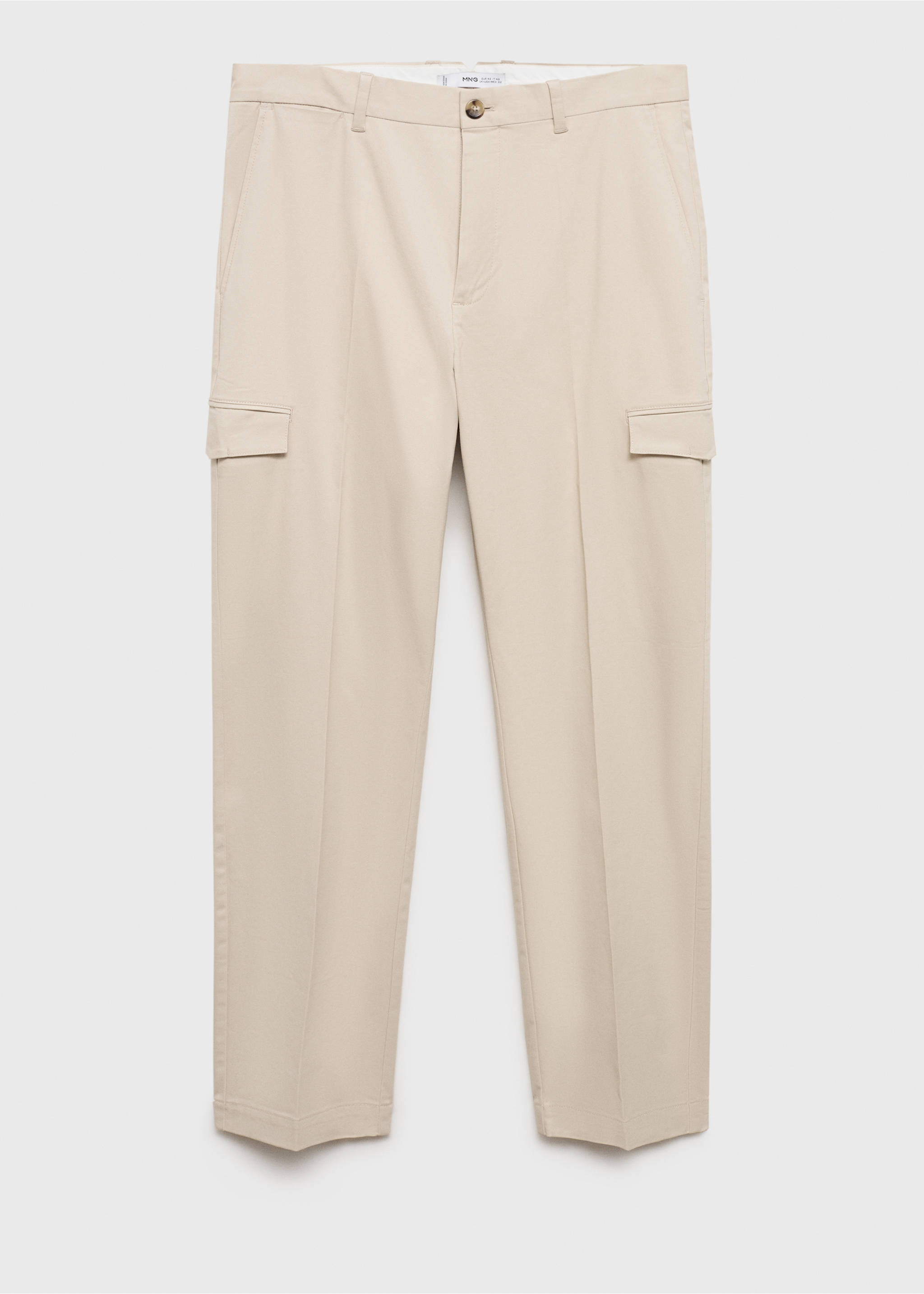 Regular fit cotton cargo trousers - Article without model, Light/Pastel Grey. Ref: 87030580-00.