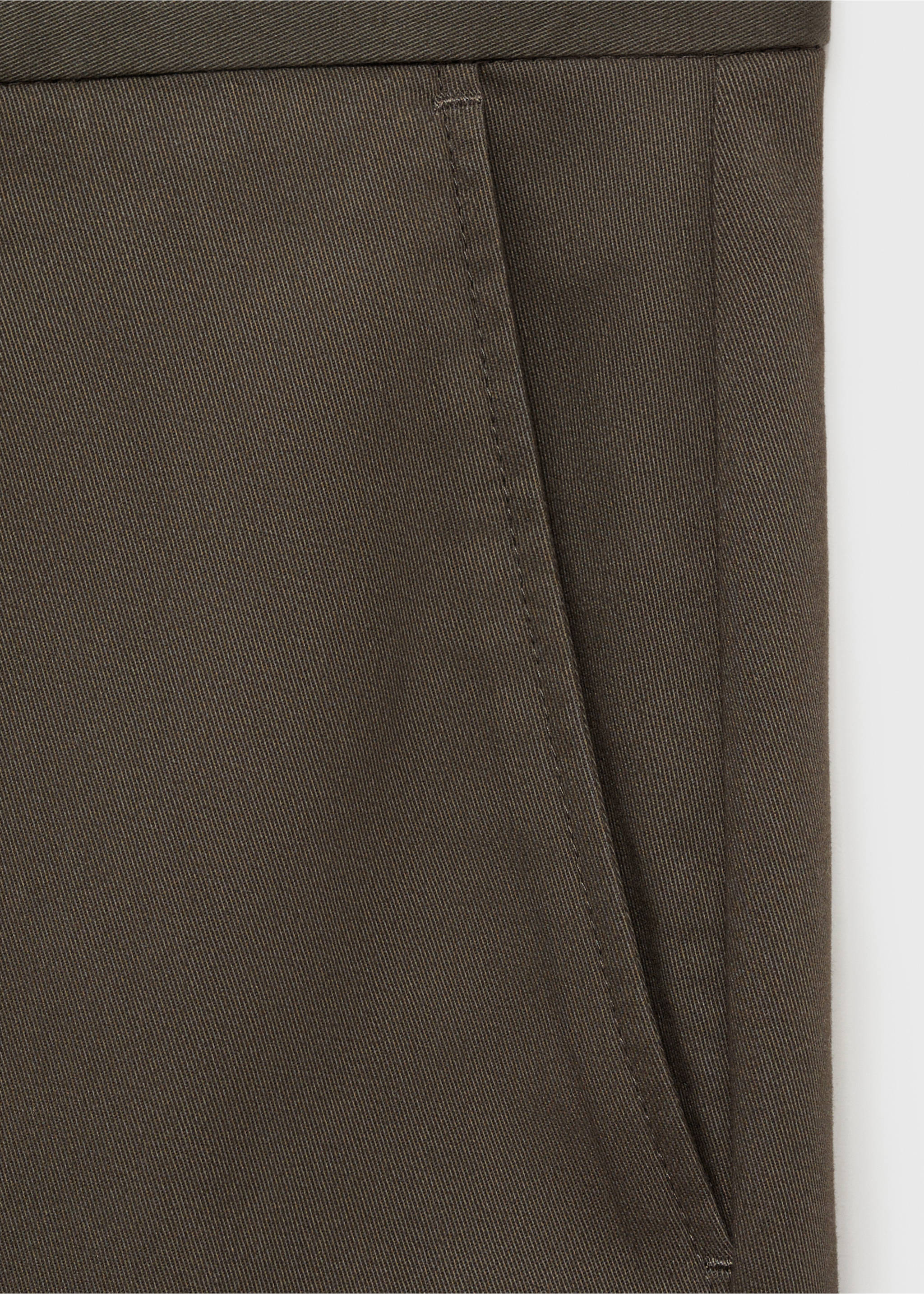Regular-Fit-Cargohose aus Baumwolle - Detail des Artikels 0, Khaki. Ref: 87030580-00.