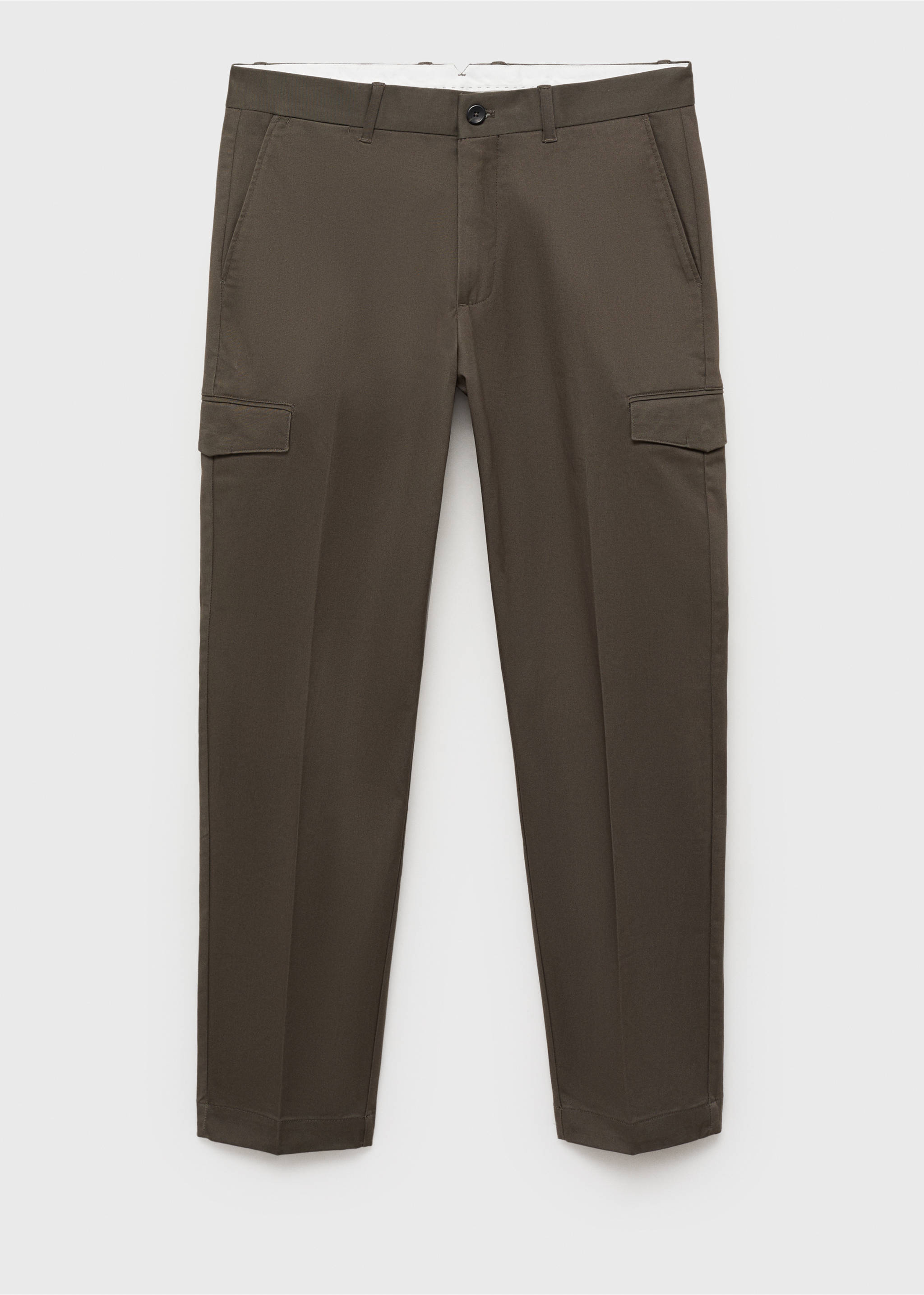 Regular-Fit-Cargohose aus Baumwolle - Artikel ohne Model, Khaki. Ref: 87030580-00.