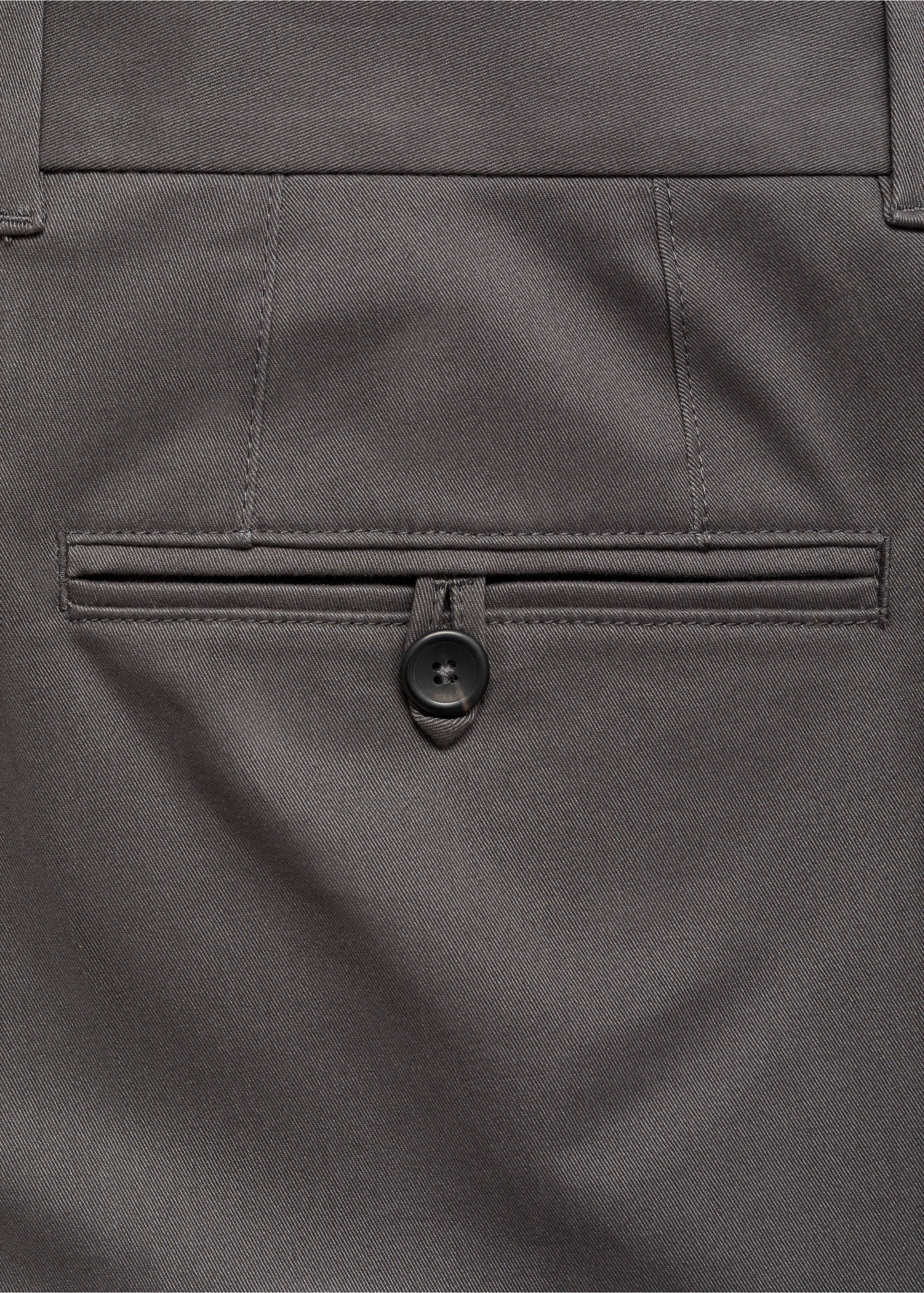 Regular fit cotton cargo trousers - Details of the article 0, Grey. Ref: 87030580-00.
