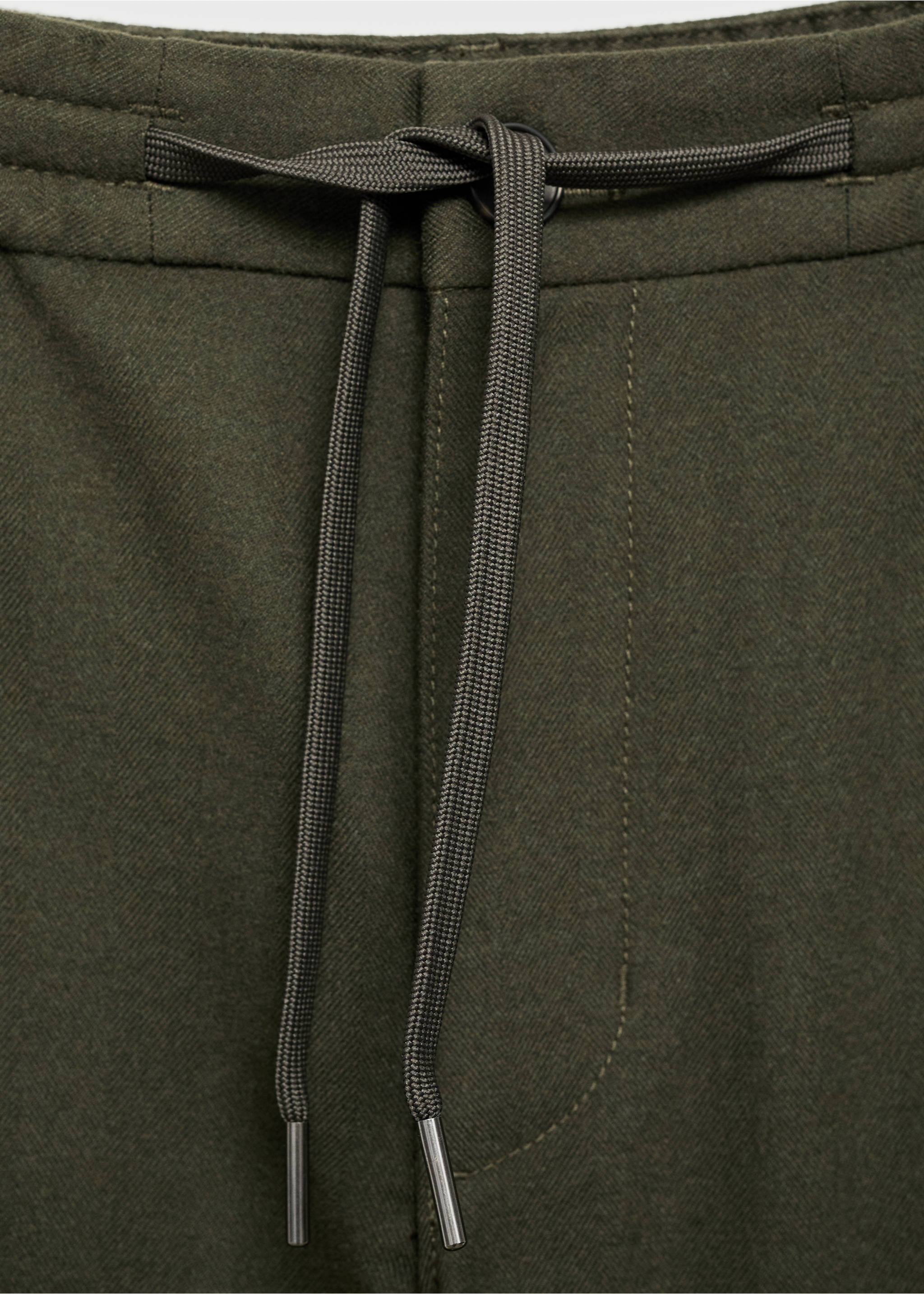 Pantalon coton cordon de serrage - Détail de l'article 8, Kaki. Ref: 87030582-00.