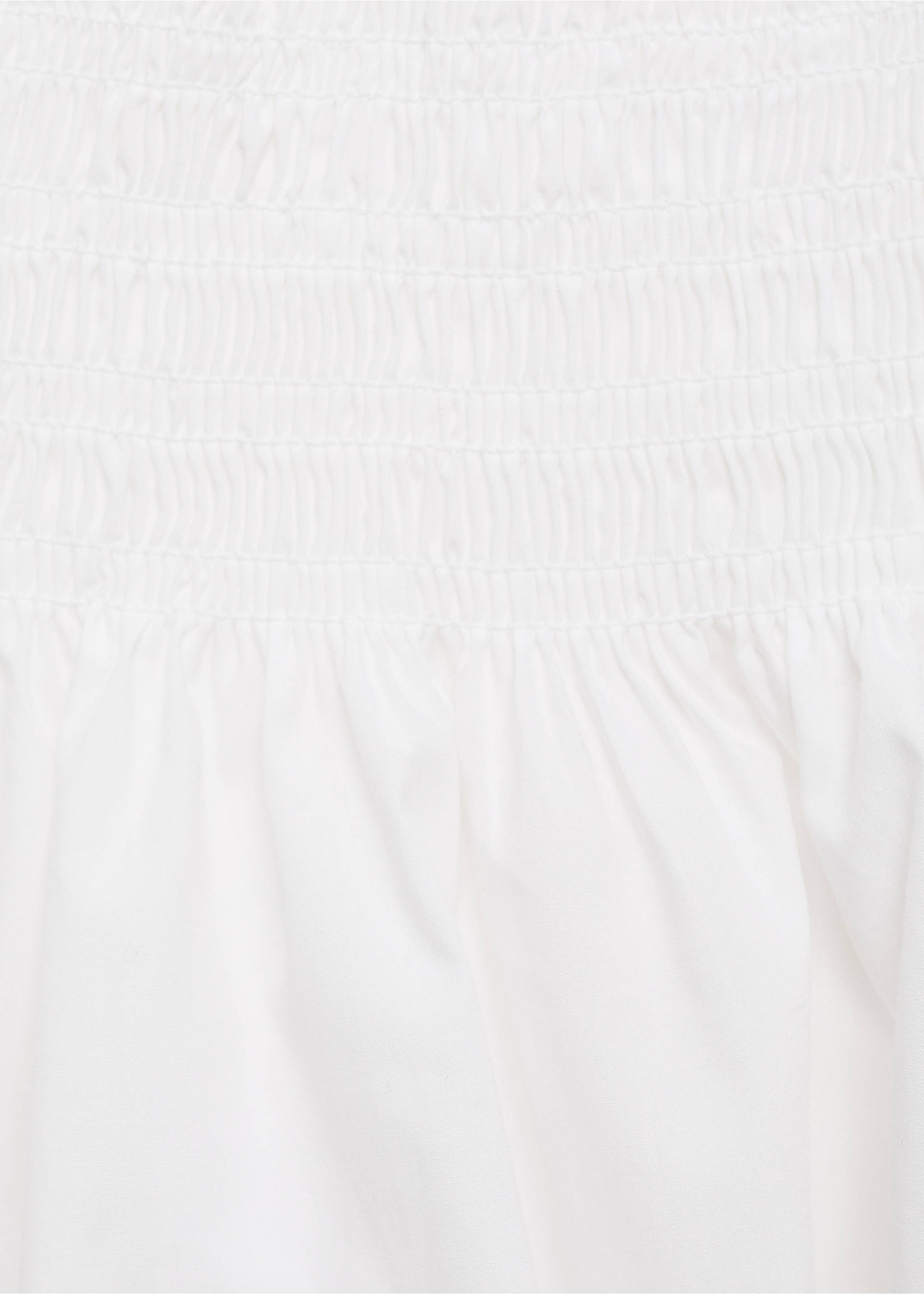 Gathered off-the-shoulder blouse - Details of the article 0, White. Ref: 87030583-00.