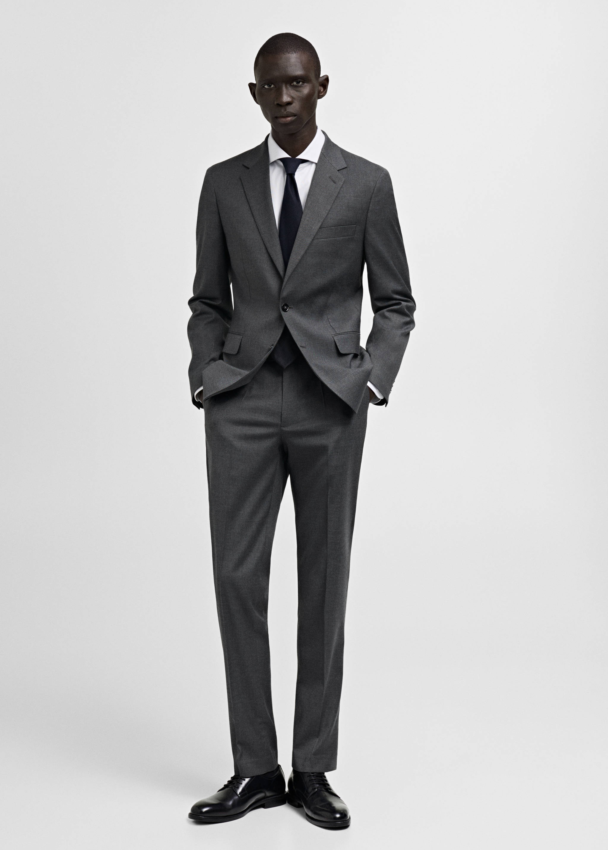 Milan slim-fit suit jacket - General plane