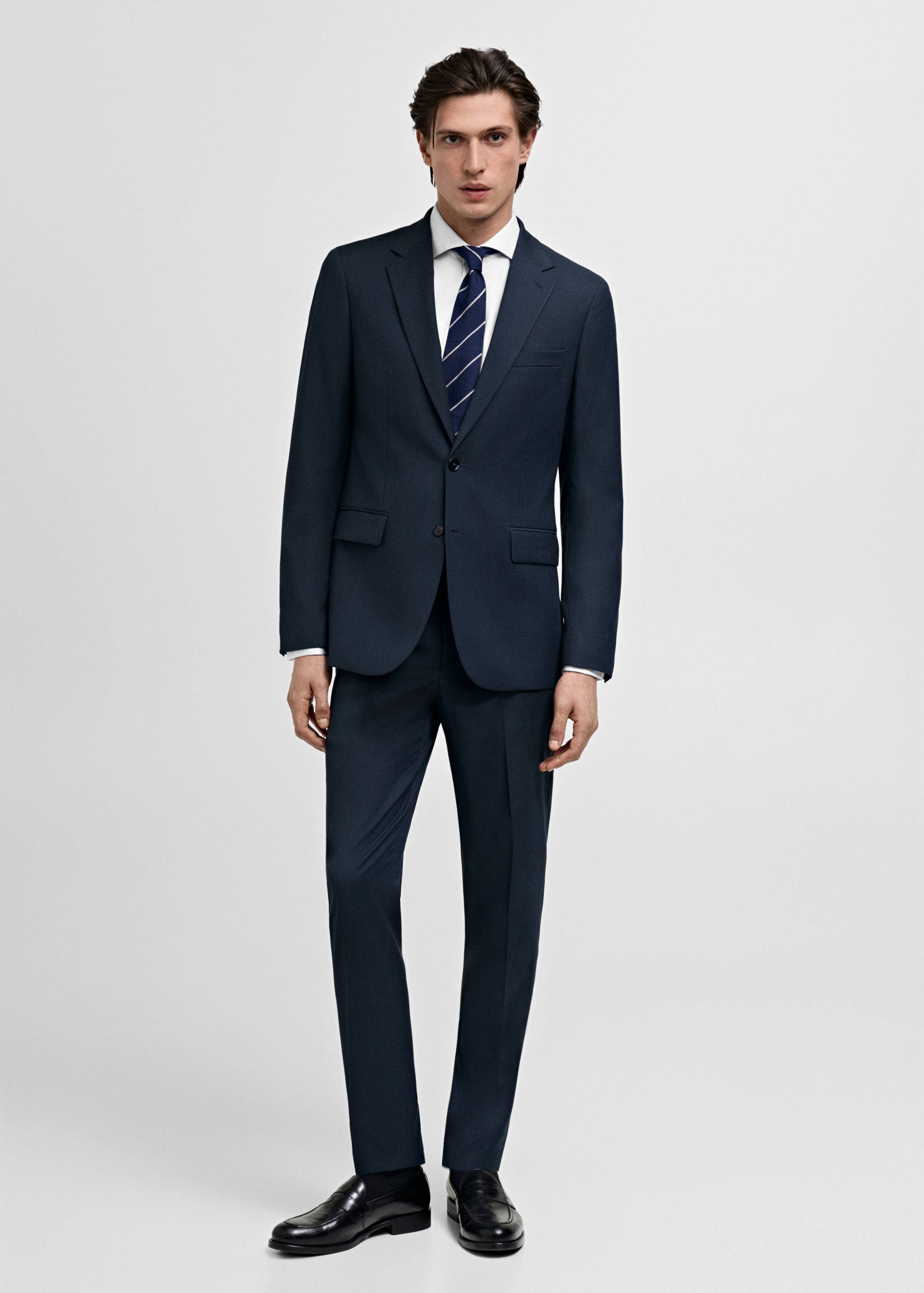 Milan slim-fit suit jacket - General plane