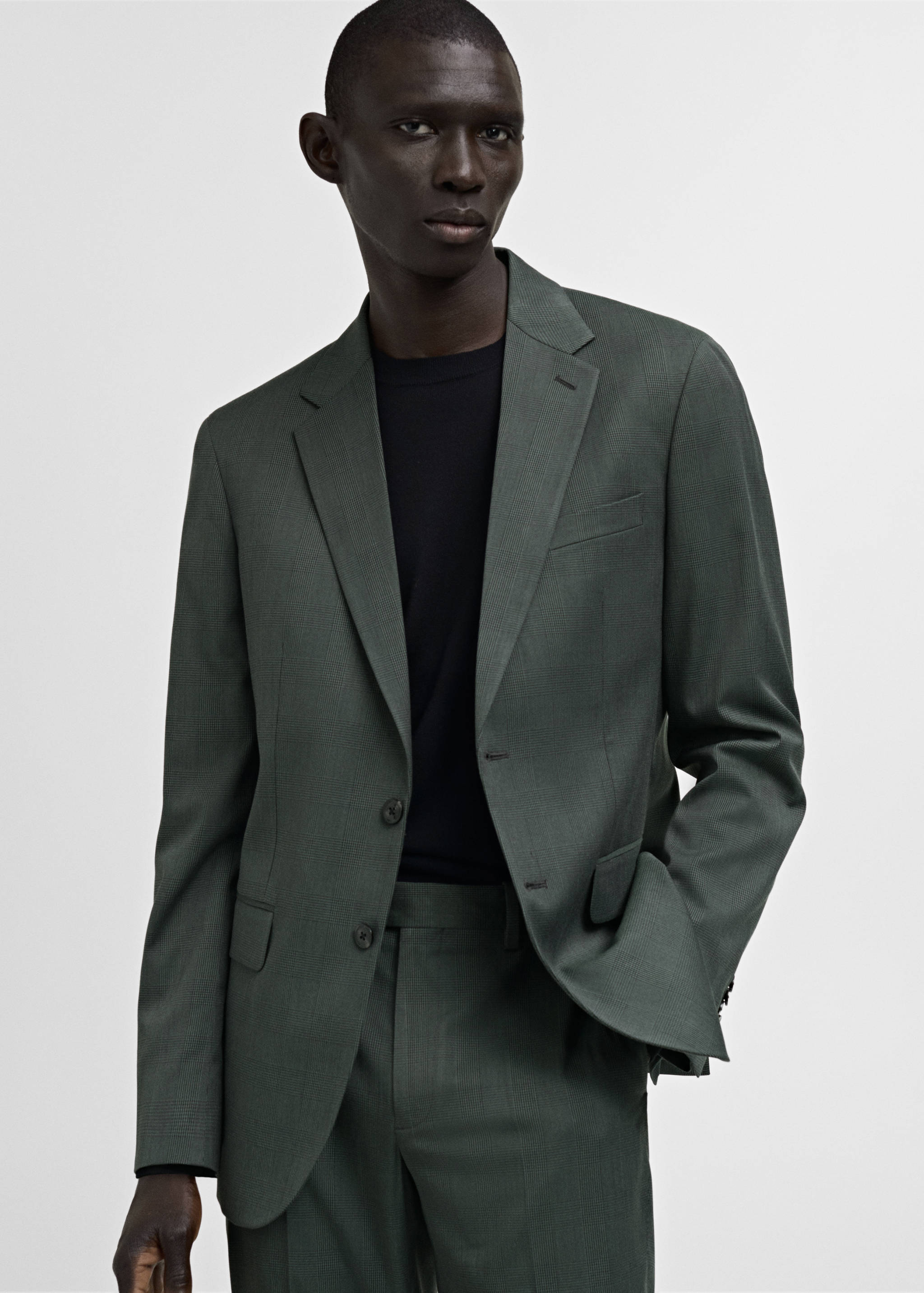 Milan Prince of Wales check suit jacket - Medium plane