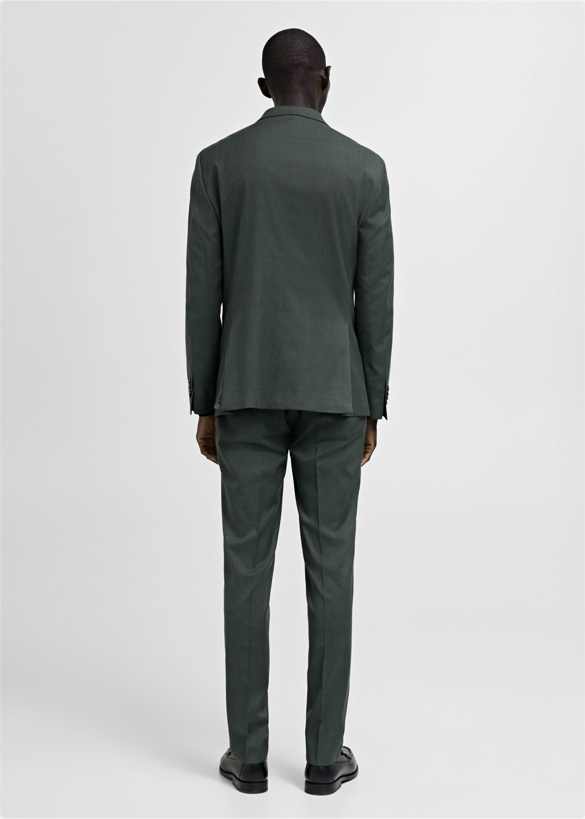 Milan Prince of Wales check suit blazer - Reverse of the article, Green. Ref: 87030588-00.