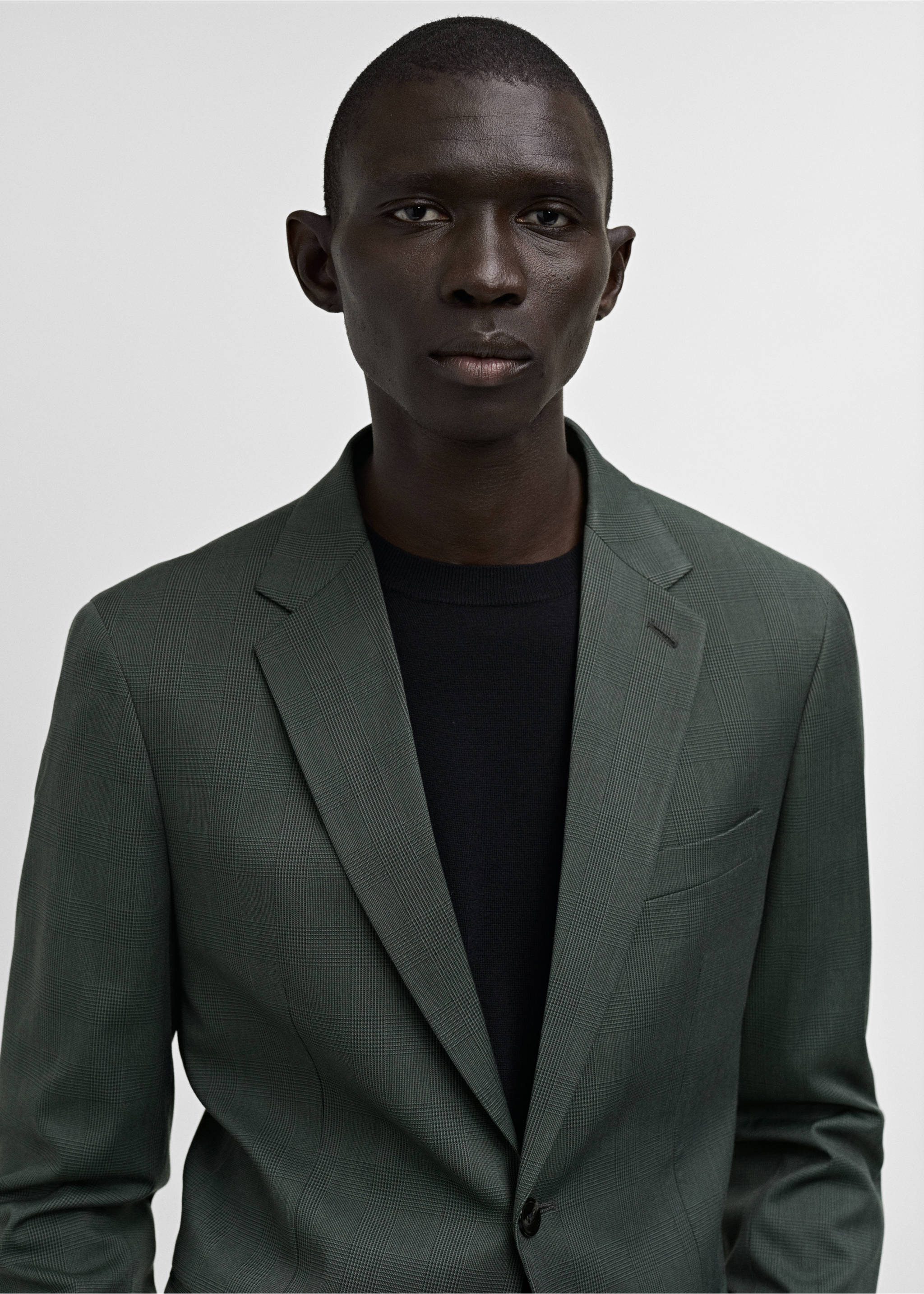 Milan Prince of Wales check suit blazer - Details of the article 1, Green. Ref: 87030588-00.