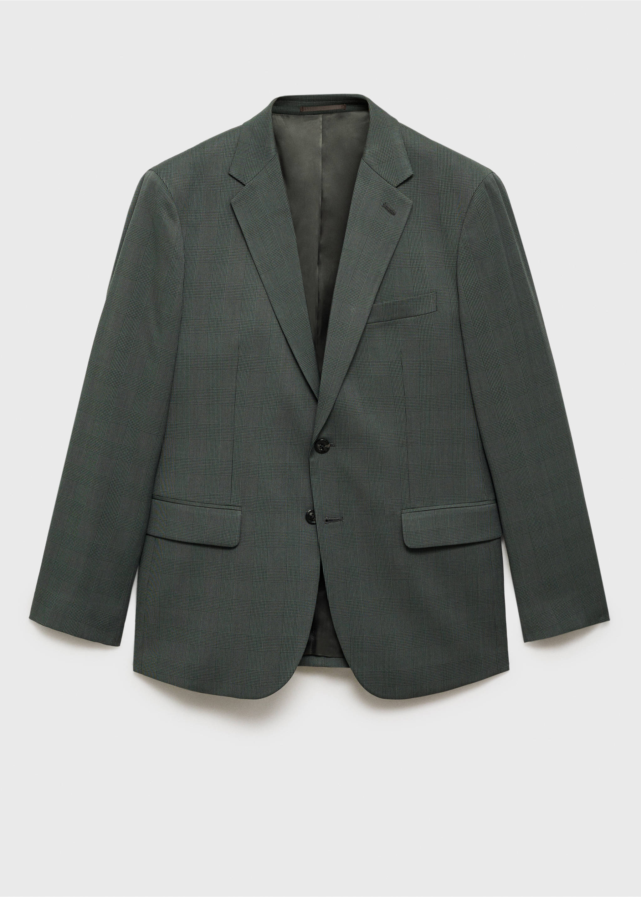 Milan Prince of Wales check suit jacket - Article without model, Green. Ref: 87030588-00.
