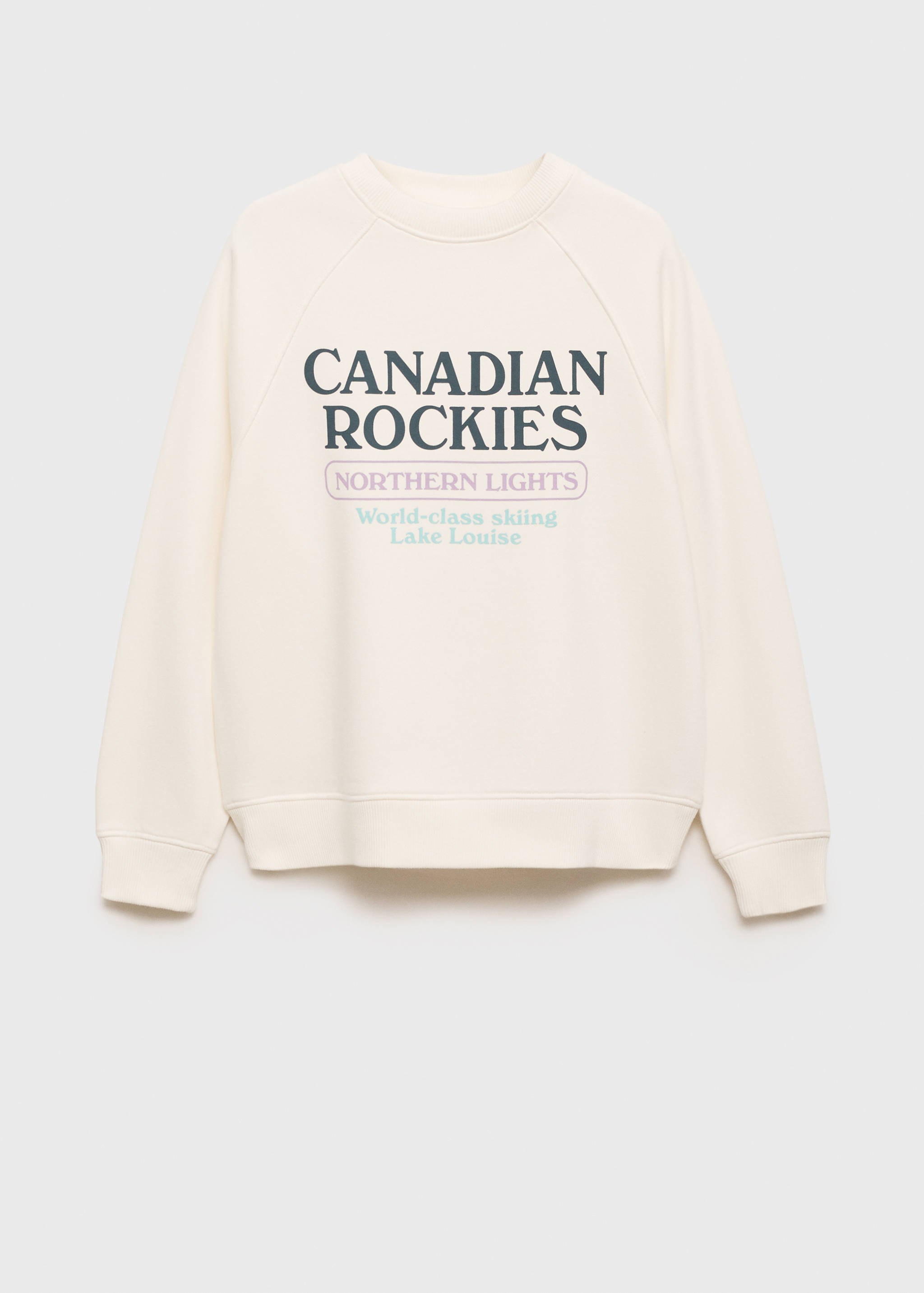 Gemustertes Sweatshirt mit Aufschrift - Artikel ohne Model