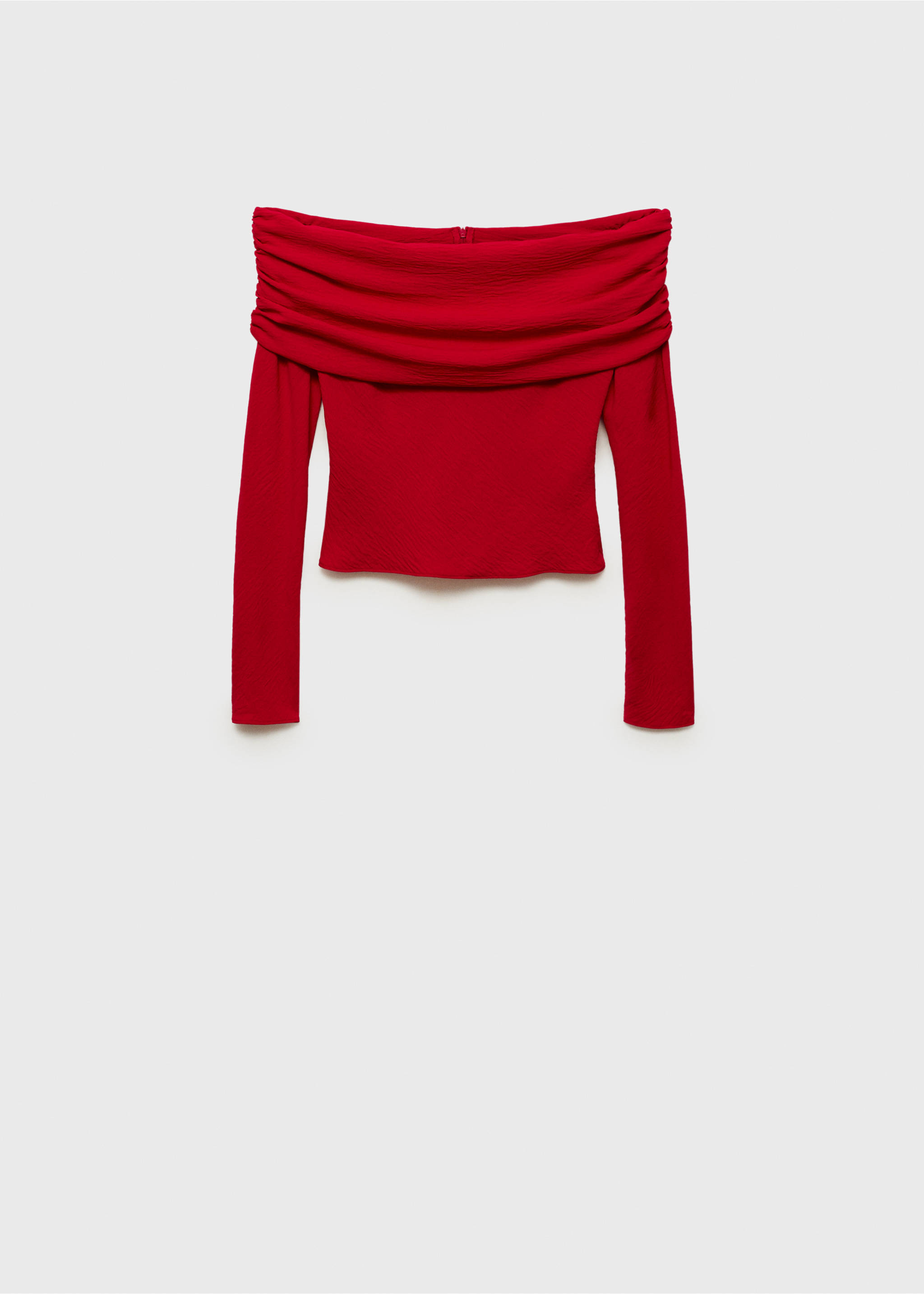 Off shoulders blouse - Article without model, Red. Ref: 87030597-00.