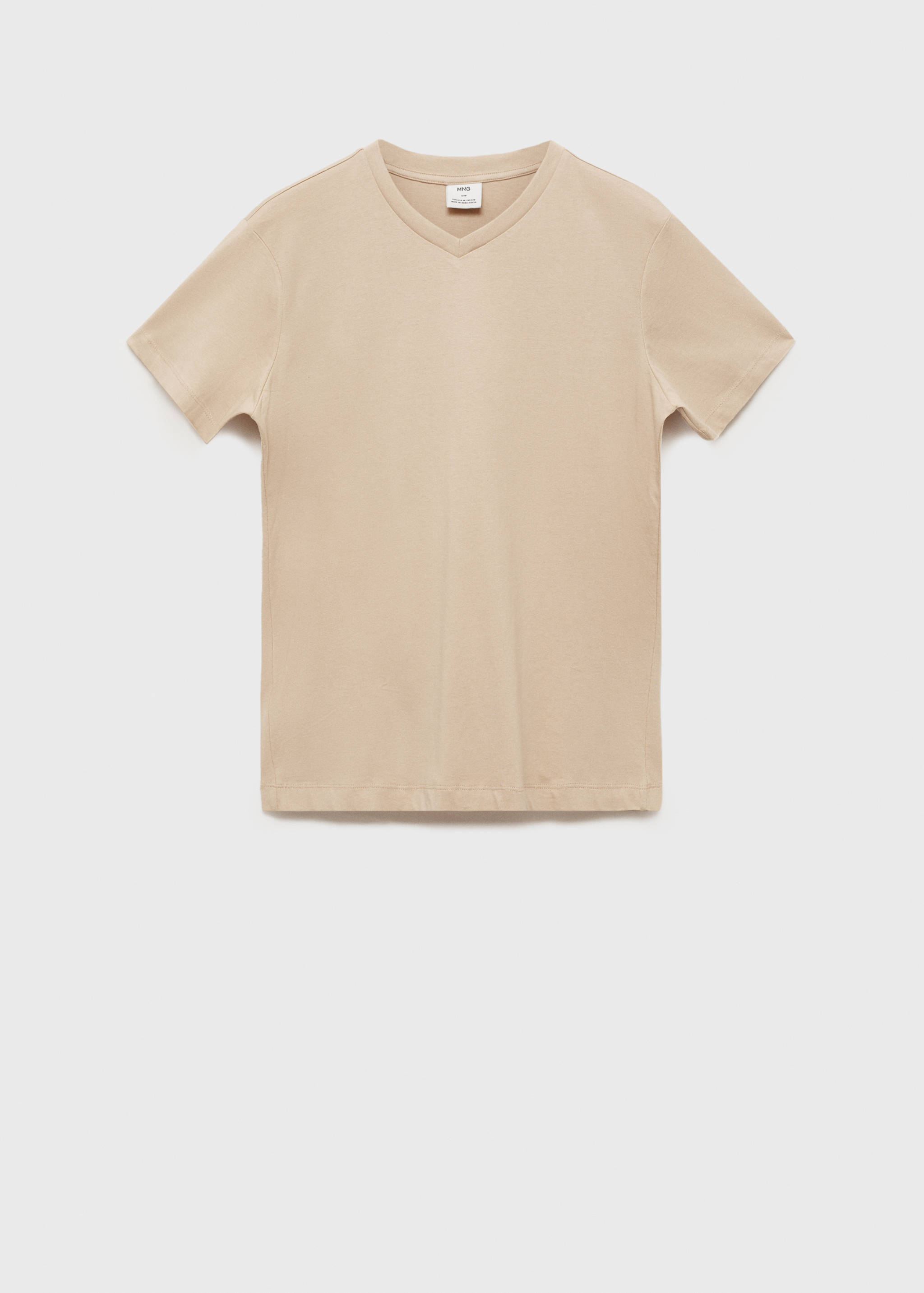 T-shirt col en V slim-fit 100 % coton - Article sans modèle