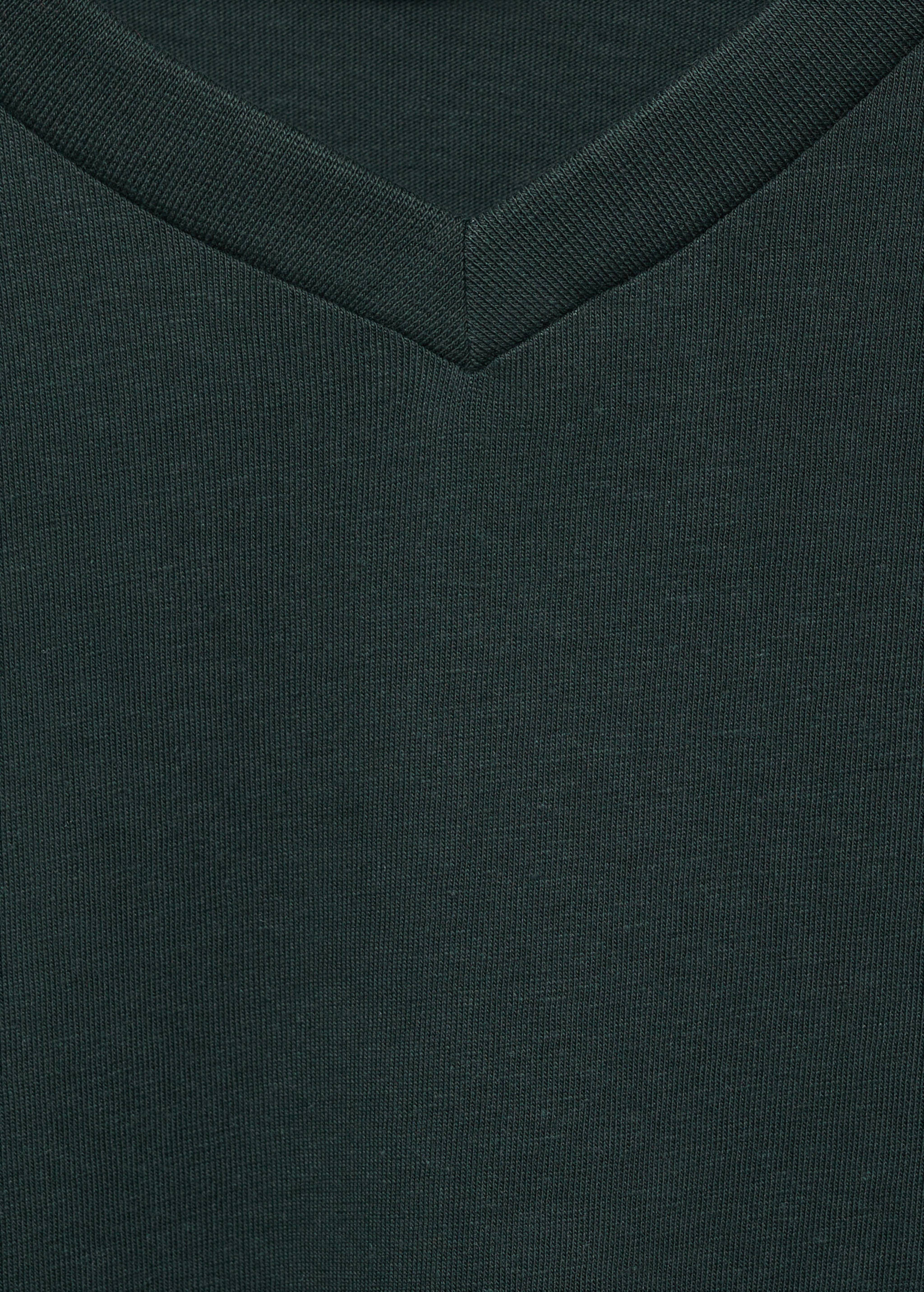 T-shirt col en V slim-fit 100 % coton - Détail de l'article 8